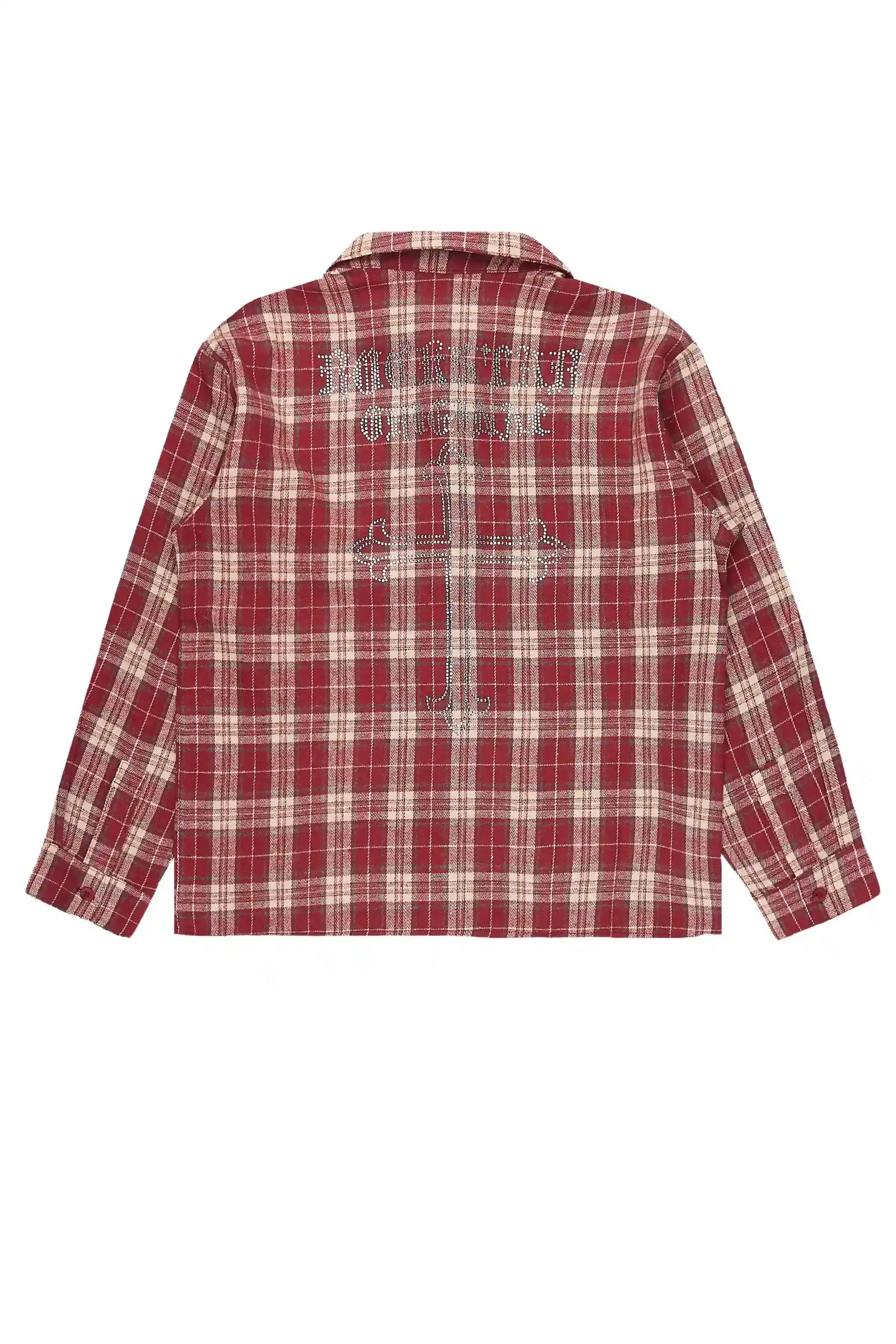 Girls Poldi Red Rhinestone Flannel Shirt