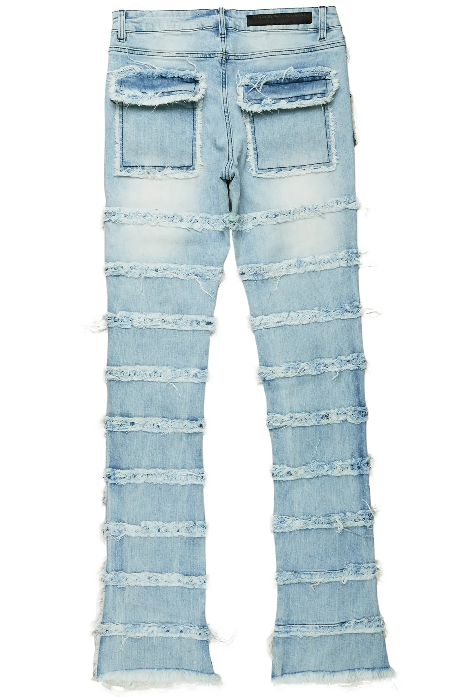 Jadin Blue Painter Stacked Flare Jean