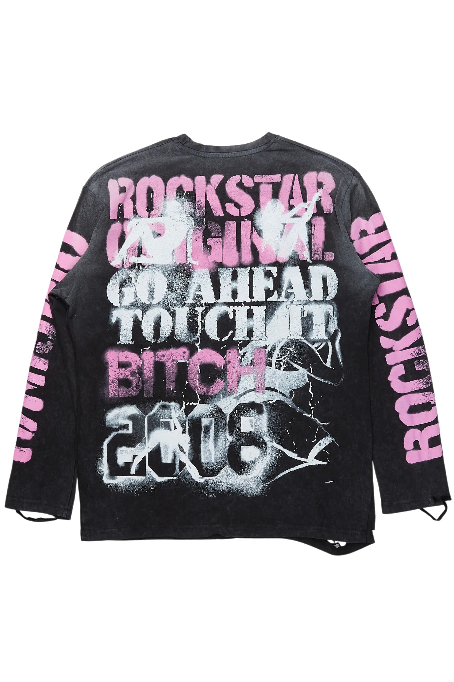 Sontique Vintage Black Long Sleeve T-Shirt