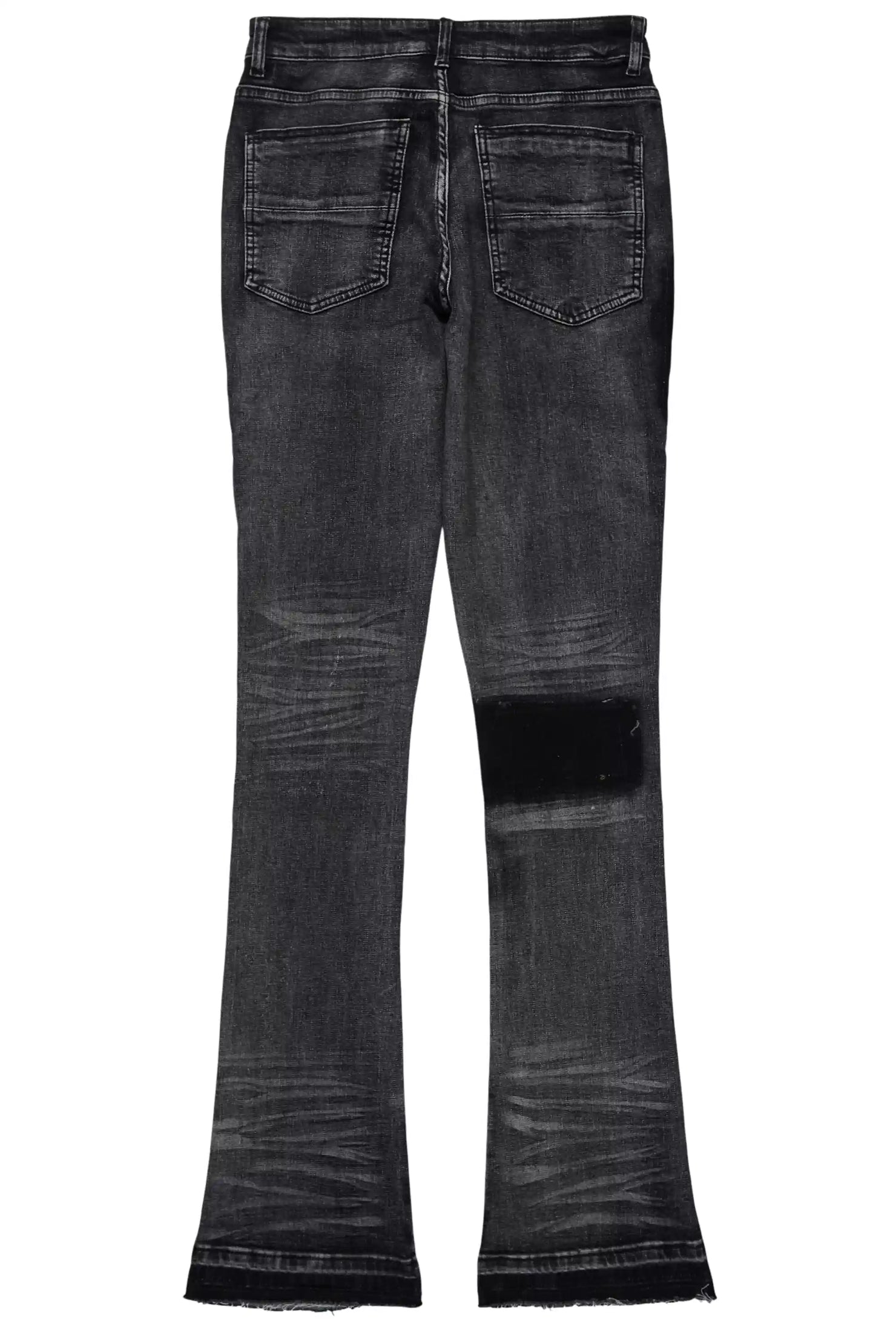 Raglord Dark Grey Stacked Flare Jean