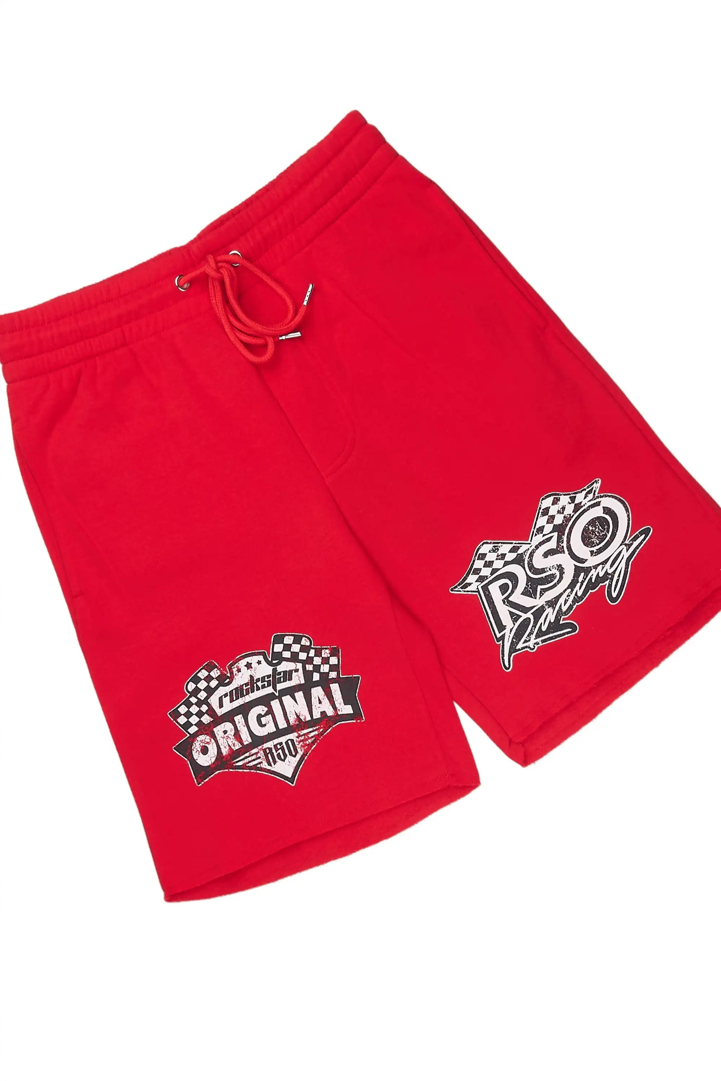 Racing Grung White/Red Graphic T-Shirt Short Set