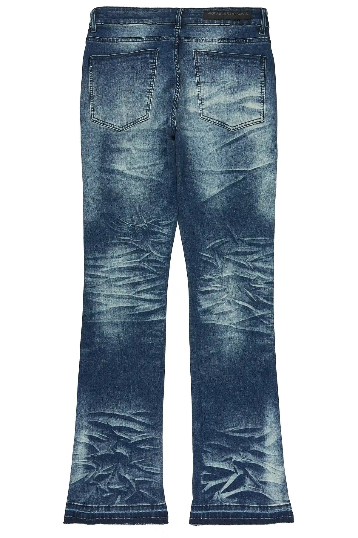 Denning Dark Blue Stacked Jean