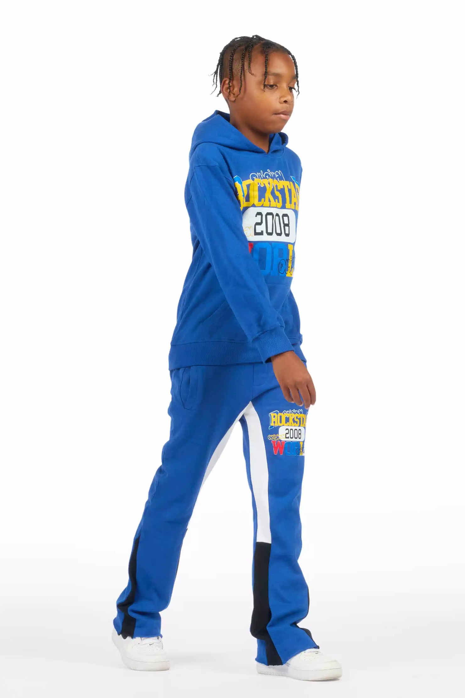 Boys Daria Royal Blue Stacked Flare Track Set