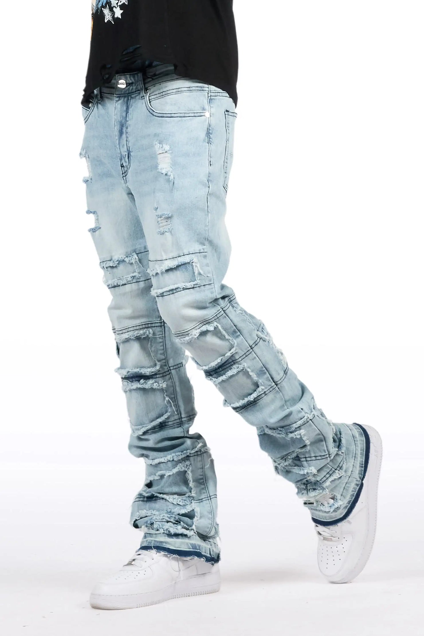 Vasco Blue Stacked Flare Jean