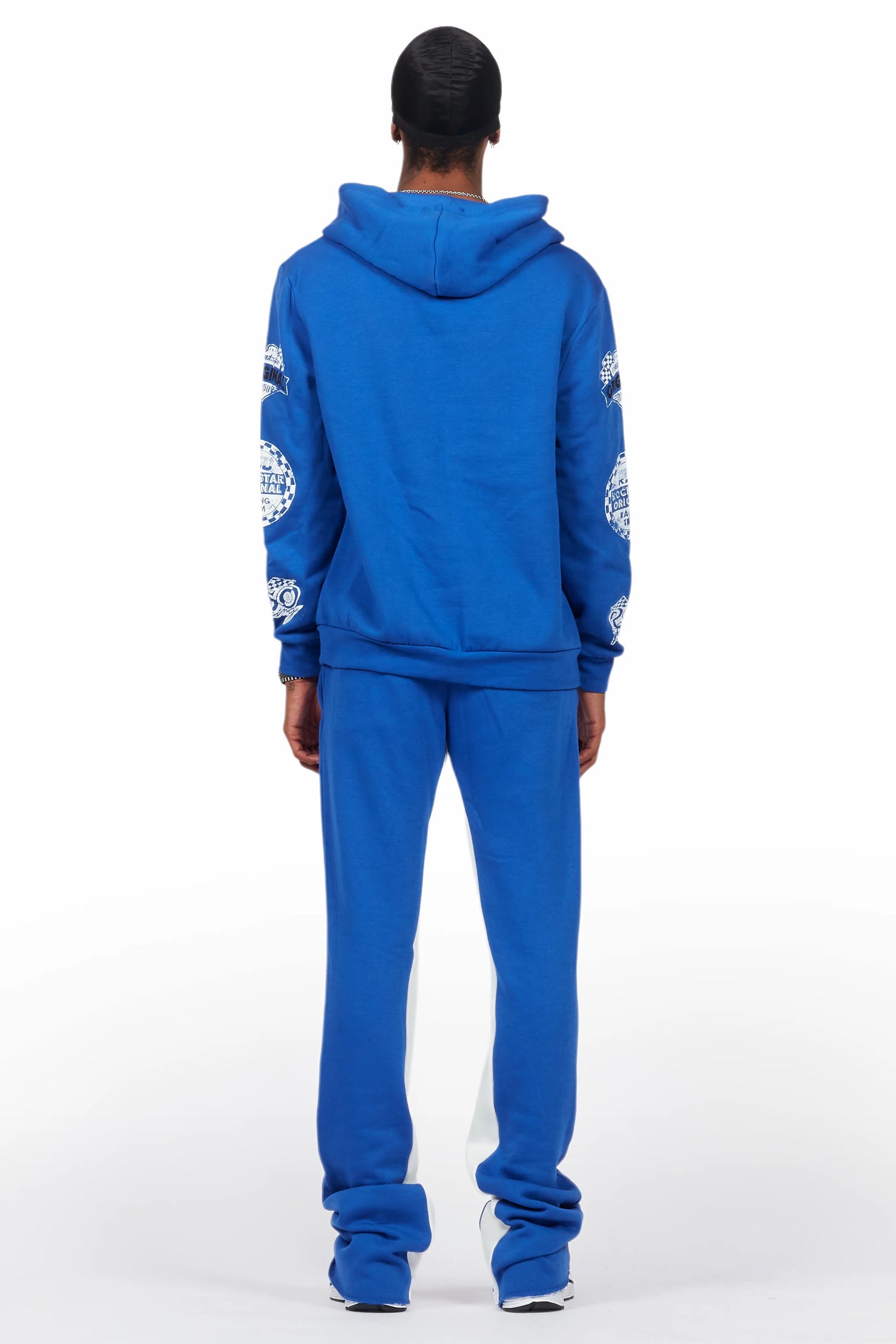 Racing Grung Royal Blue Hoodie/Baggy Track Pant Set