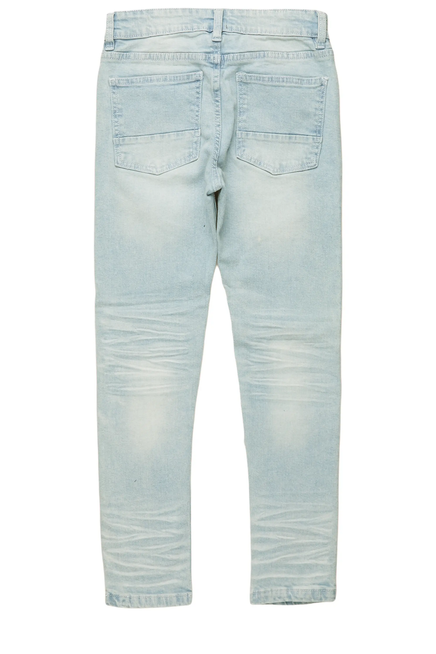 Girls Hale Blue Biker Skinny Jean
