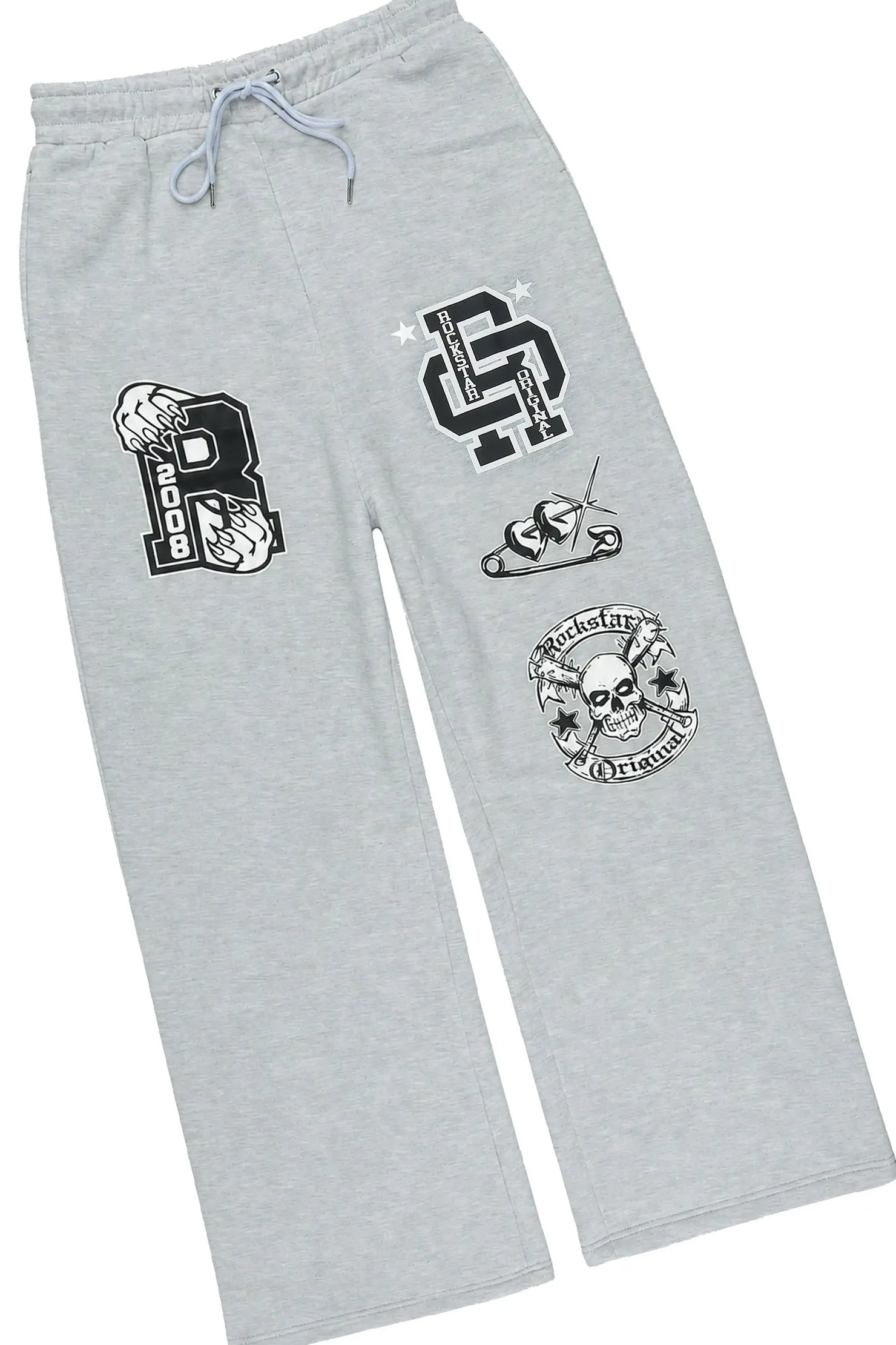 Igor Heather Grey Crop Boxy Shirt/Fleece Baggy Track Set