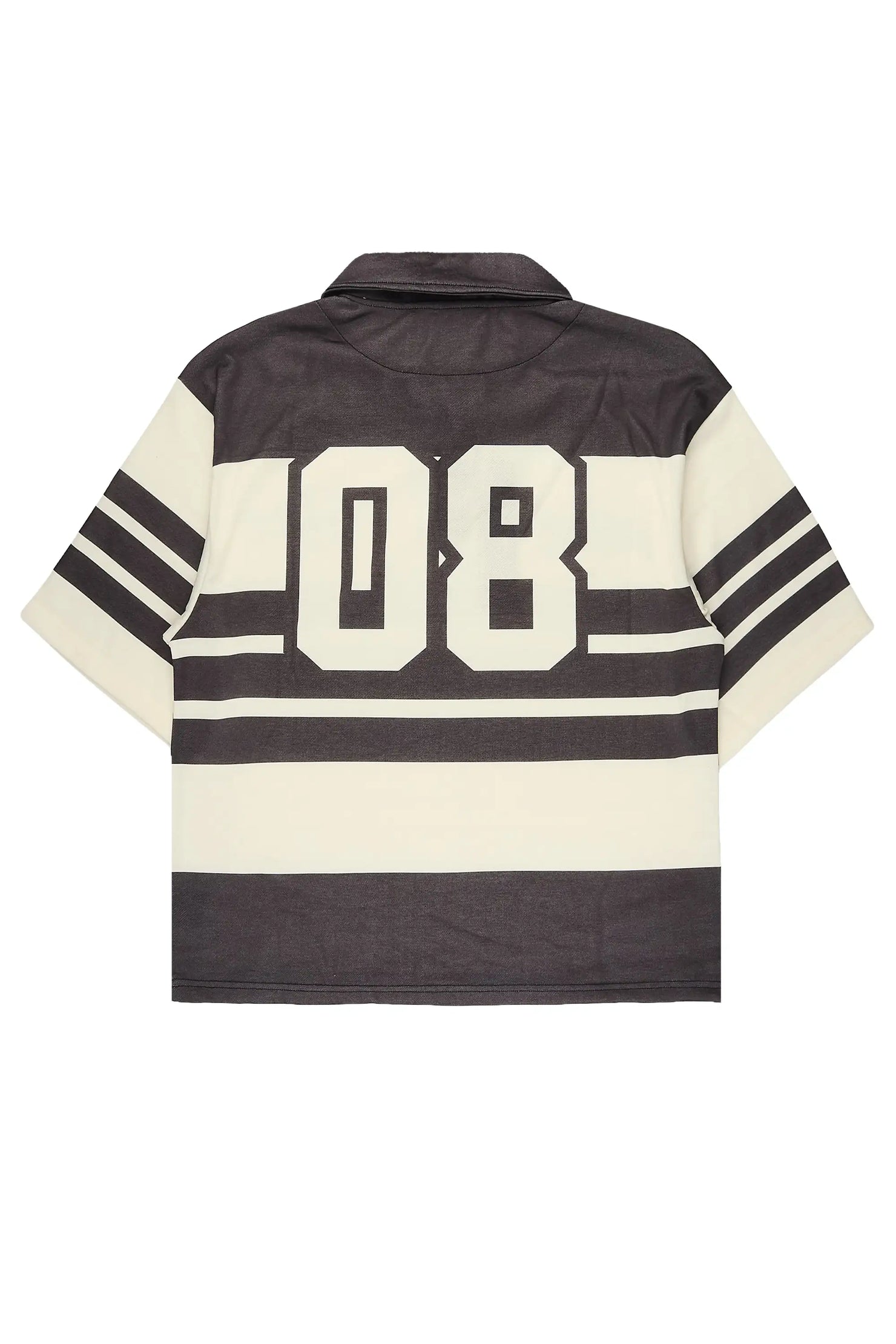 Yazan Black/Cream Crop Boxy Polo Shirt