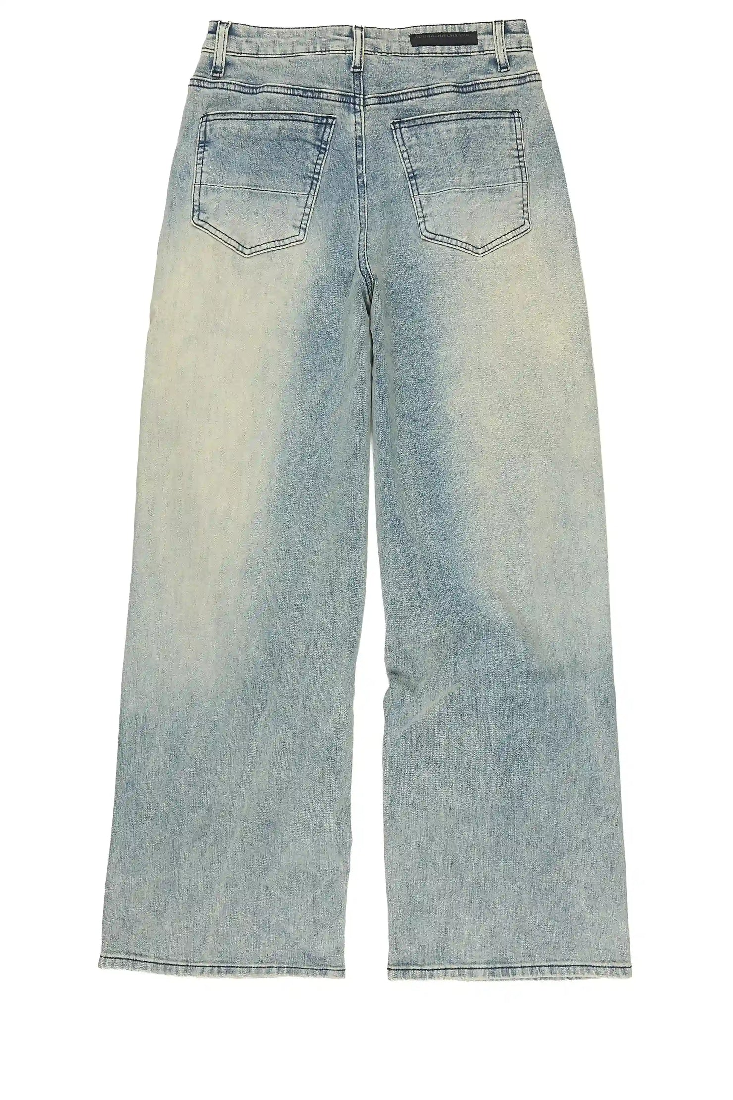 Boys Oliver Medium Blue Patch Baggy Fit Jean