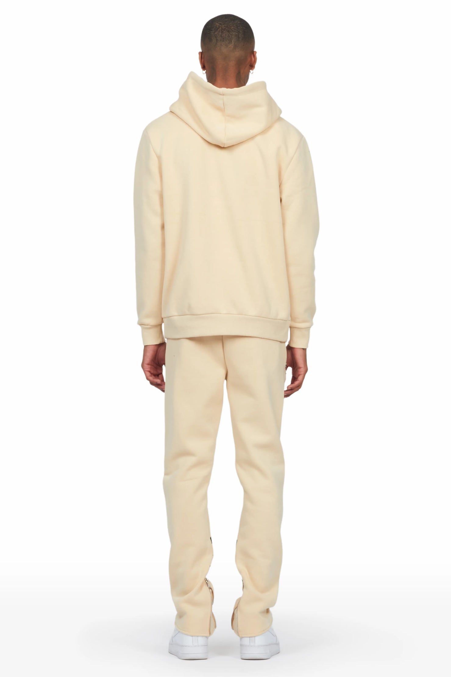 Raffer Beige Slim Fit Track Set