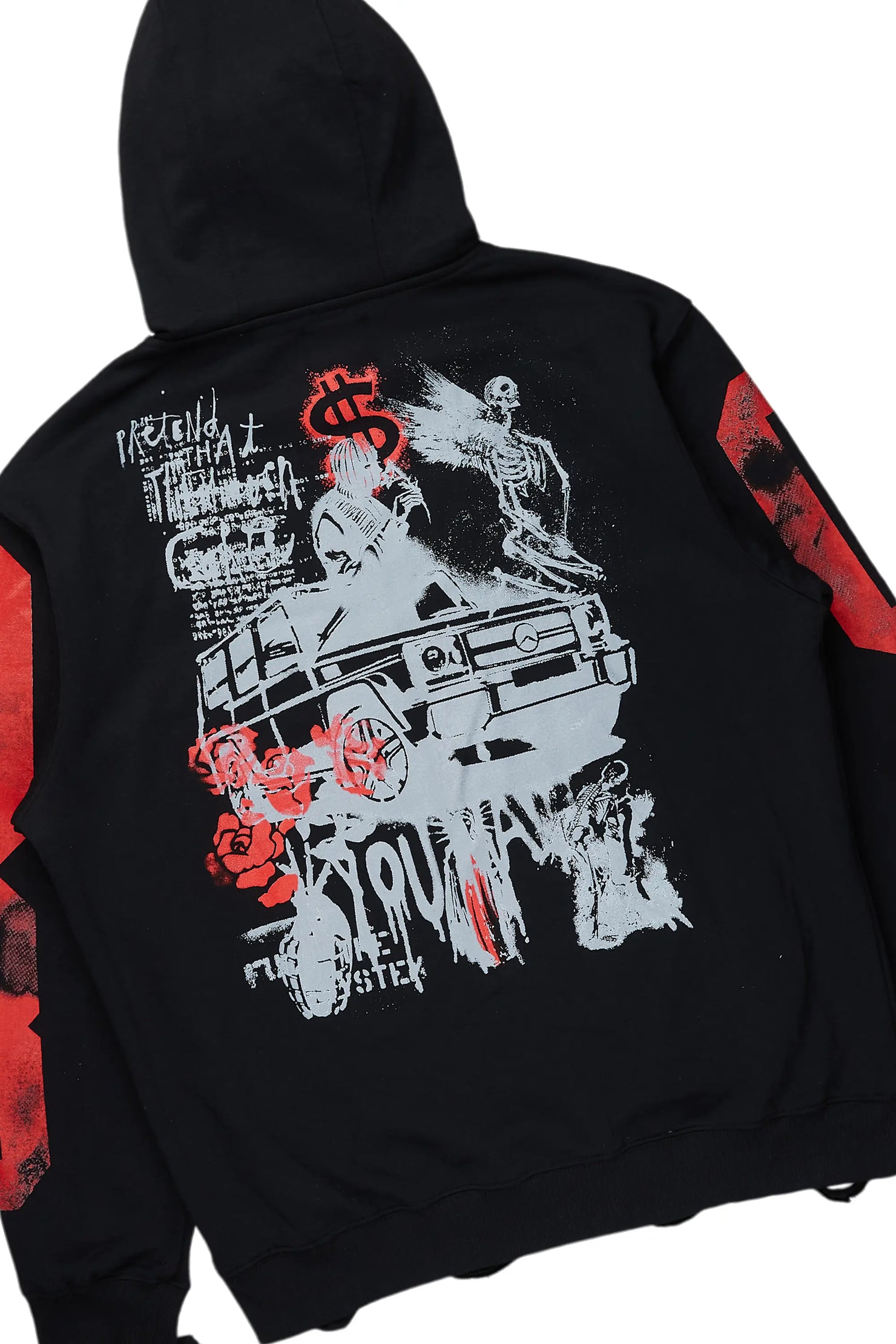 Grill Black Hoodie & Petrus Super Stacked Flare Jean Bundle