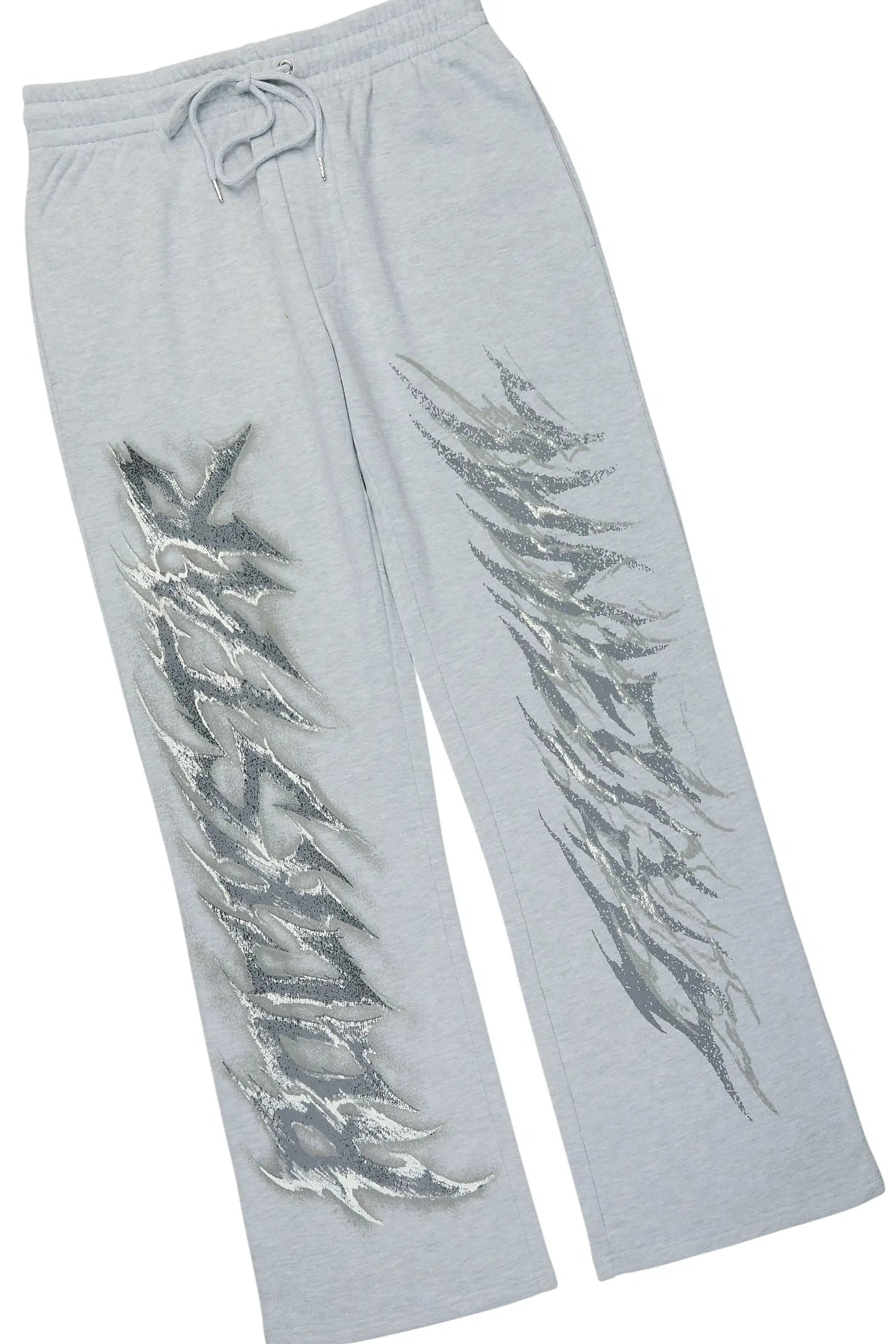 Jantra Heather Grey Hoodie/Baggy Pant Track Set