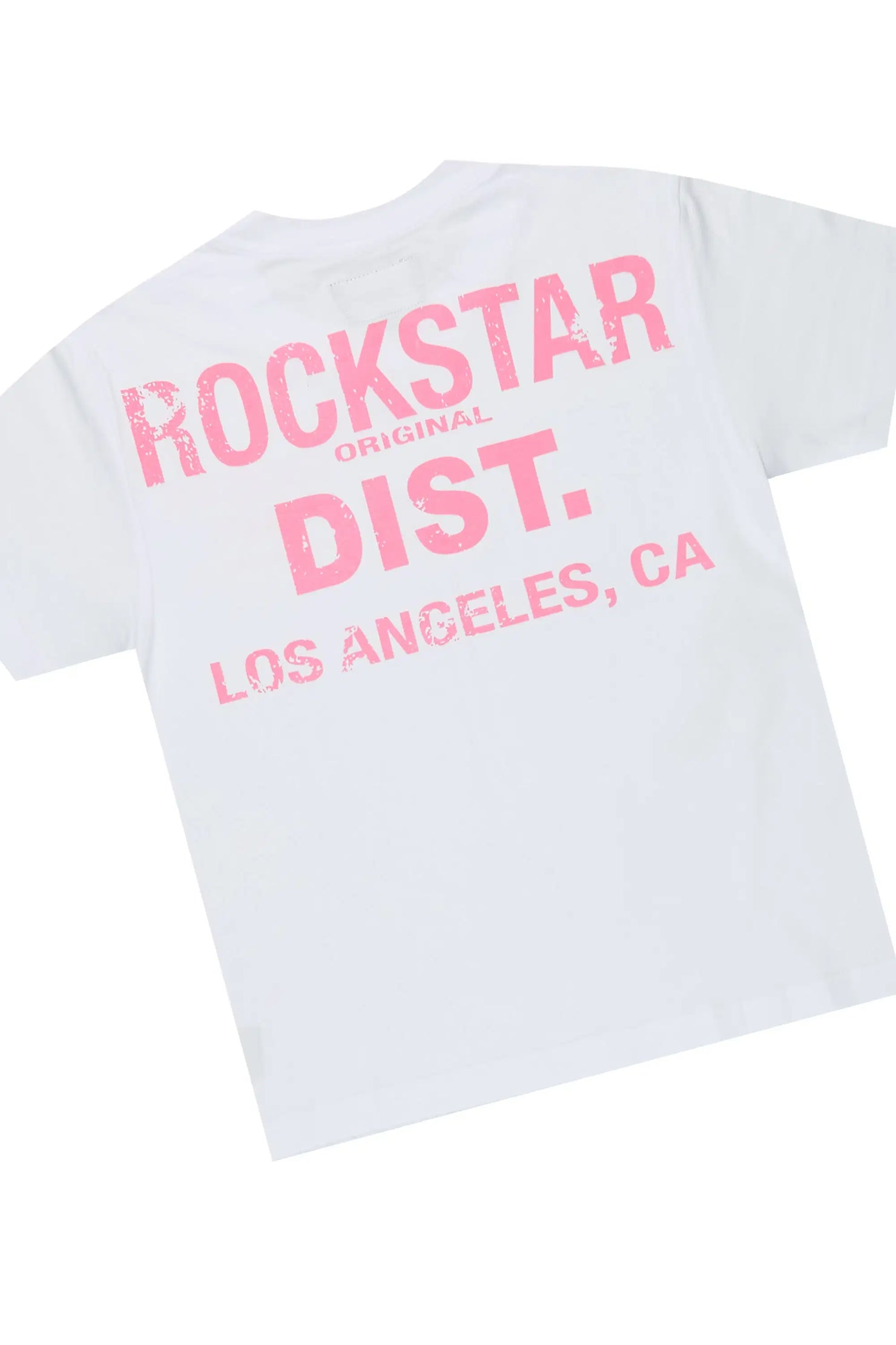 Girls Dalasia 2.0 White/Pink T-Shirt Track Set