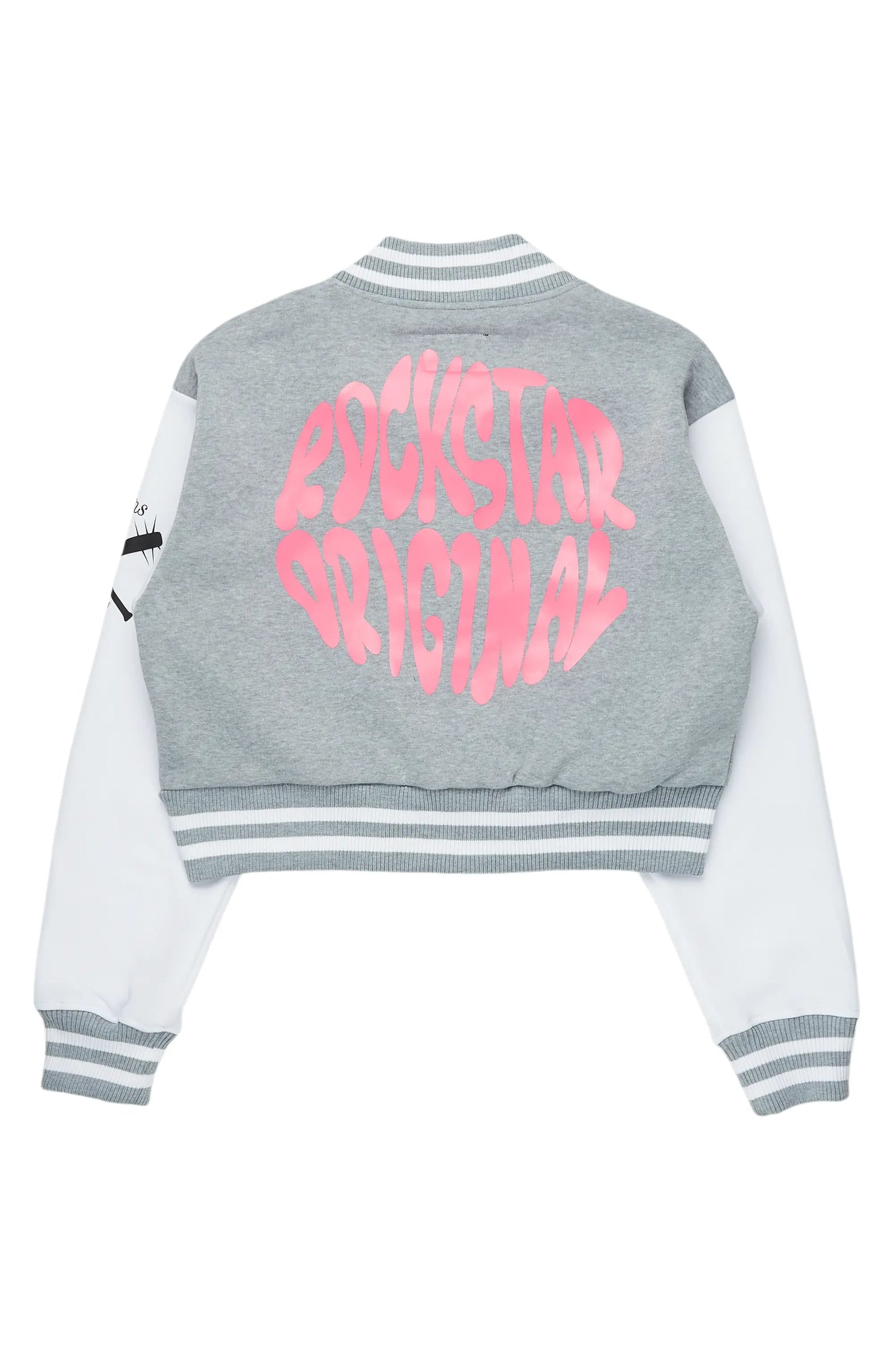Talyka Heather Grey Varsity Jacket