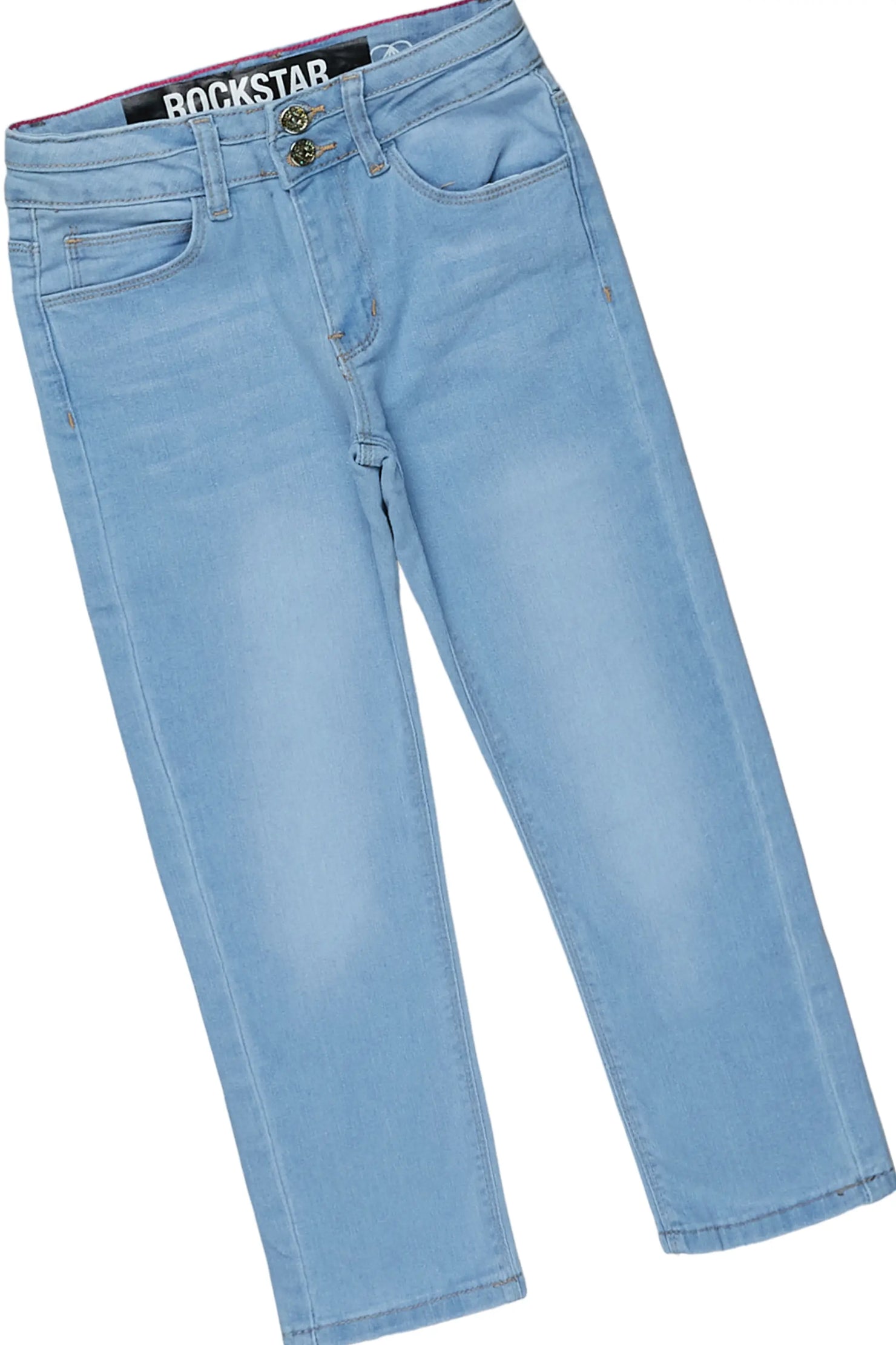 Girls Elani White T-Shirt Slim Jean Set