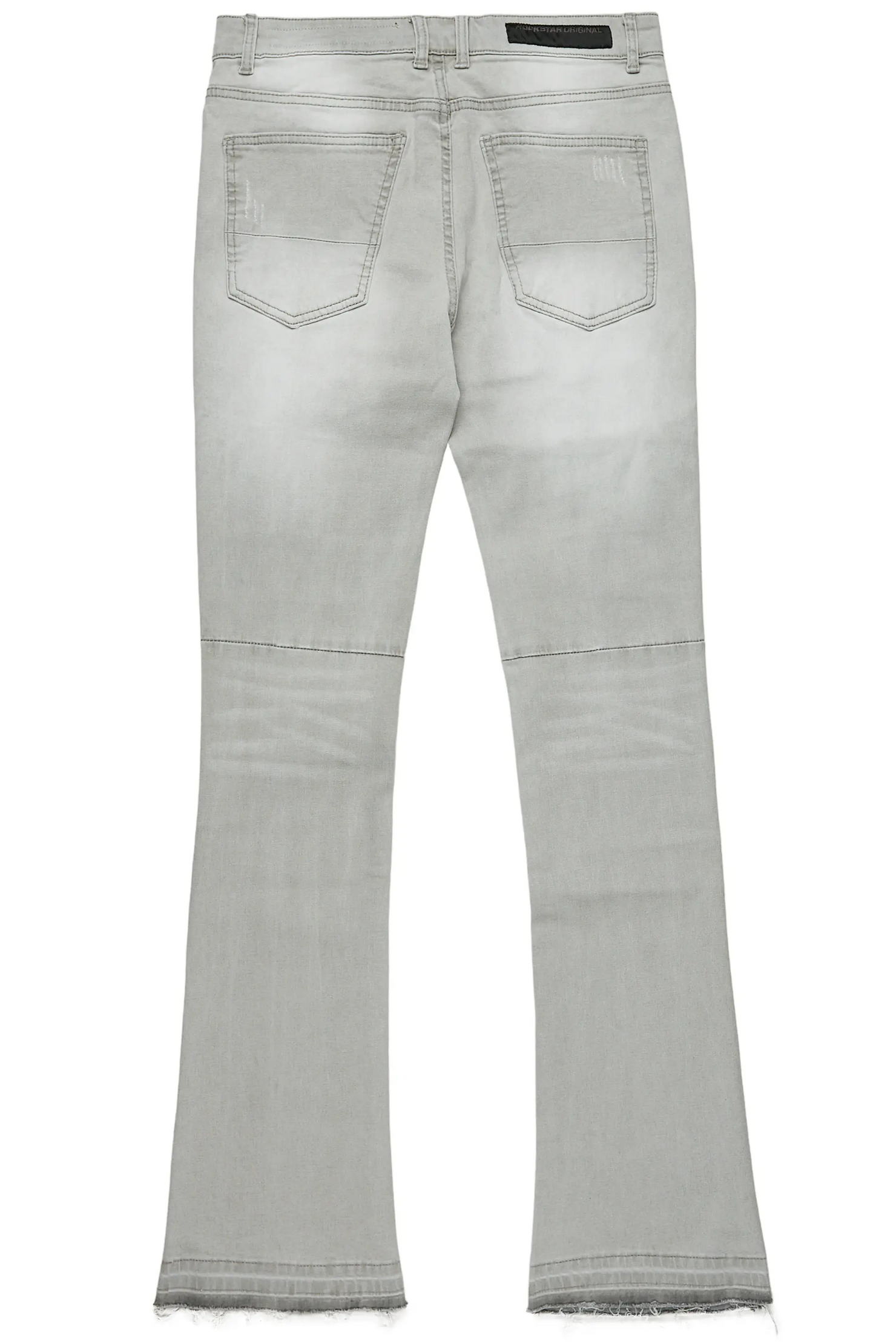 Karter Grey Stacked Flare Jean