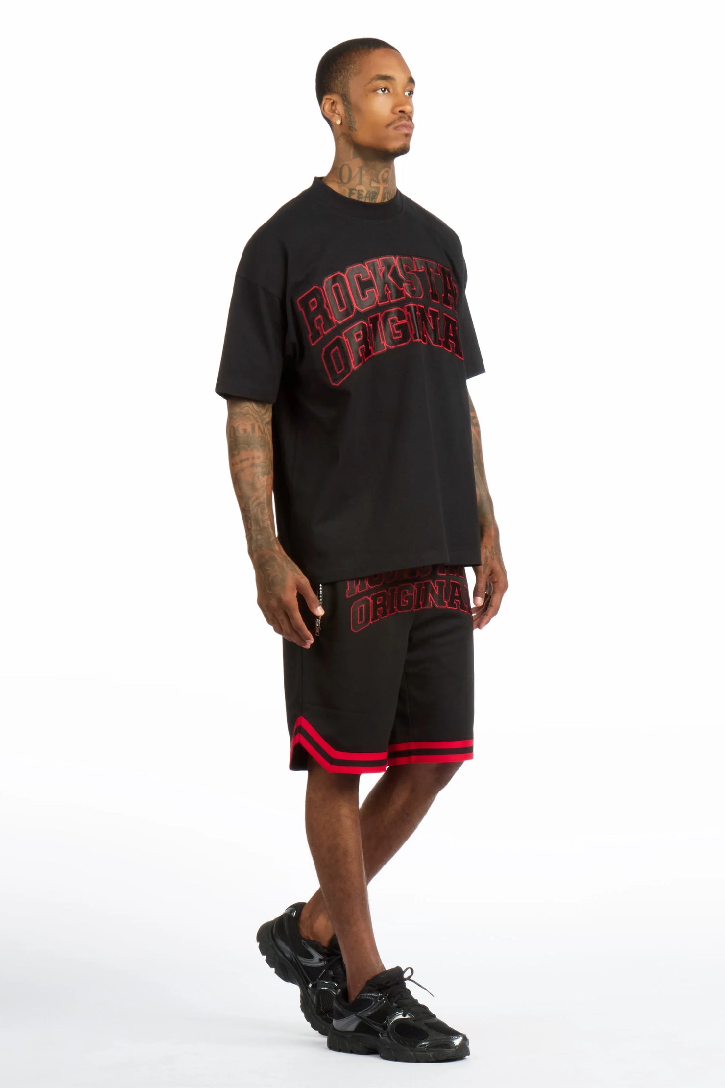 Hooper Black T-Shirt Short Set
