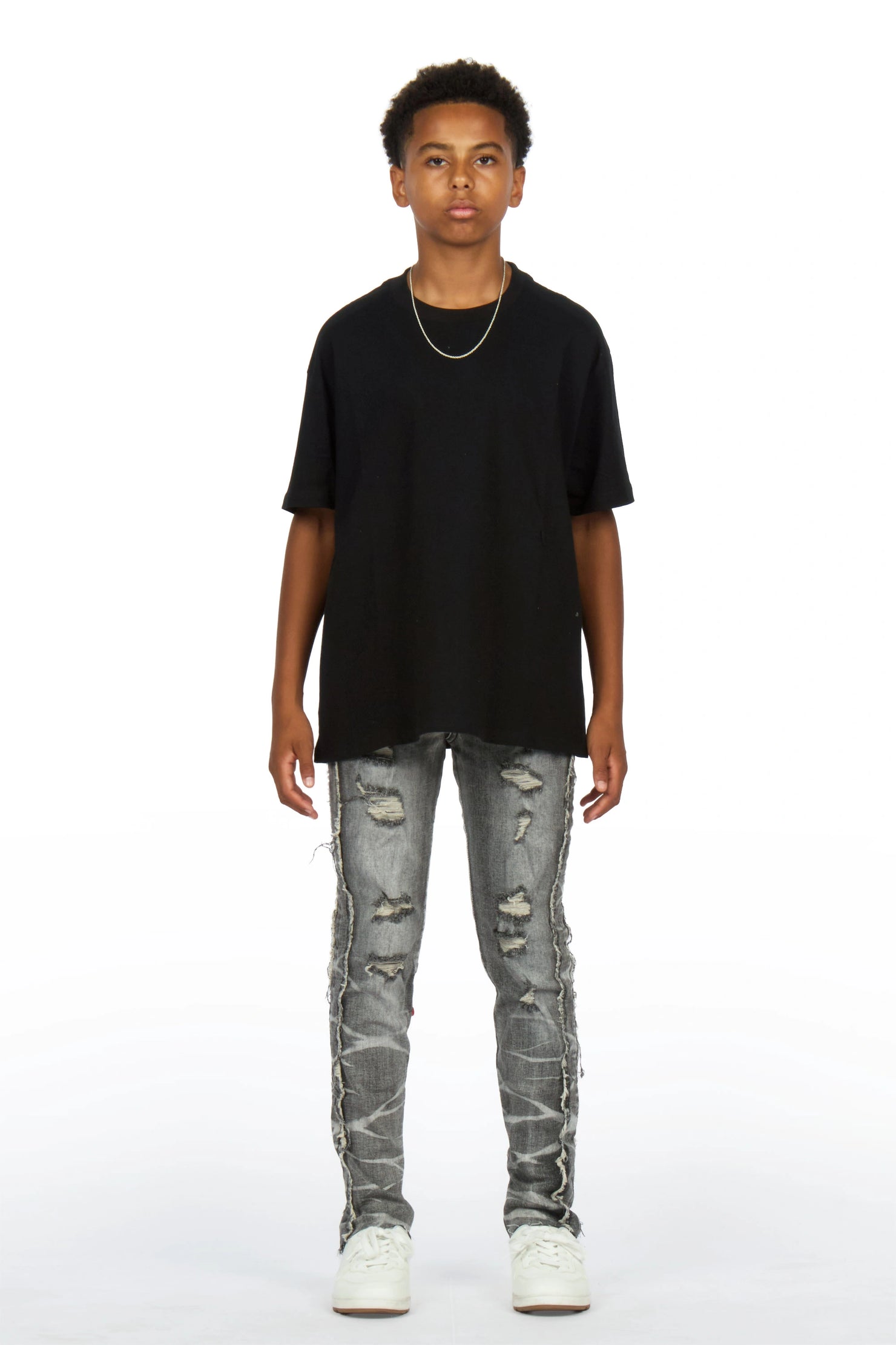 Boys Rugged Black Slim Jean