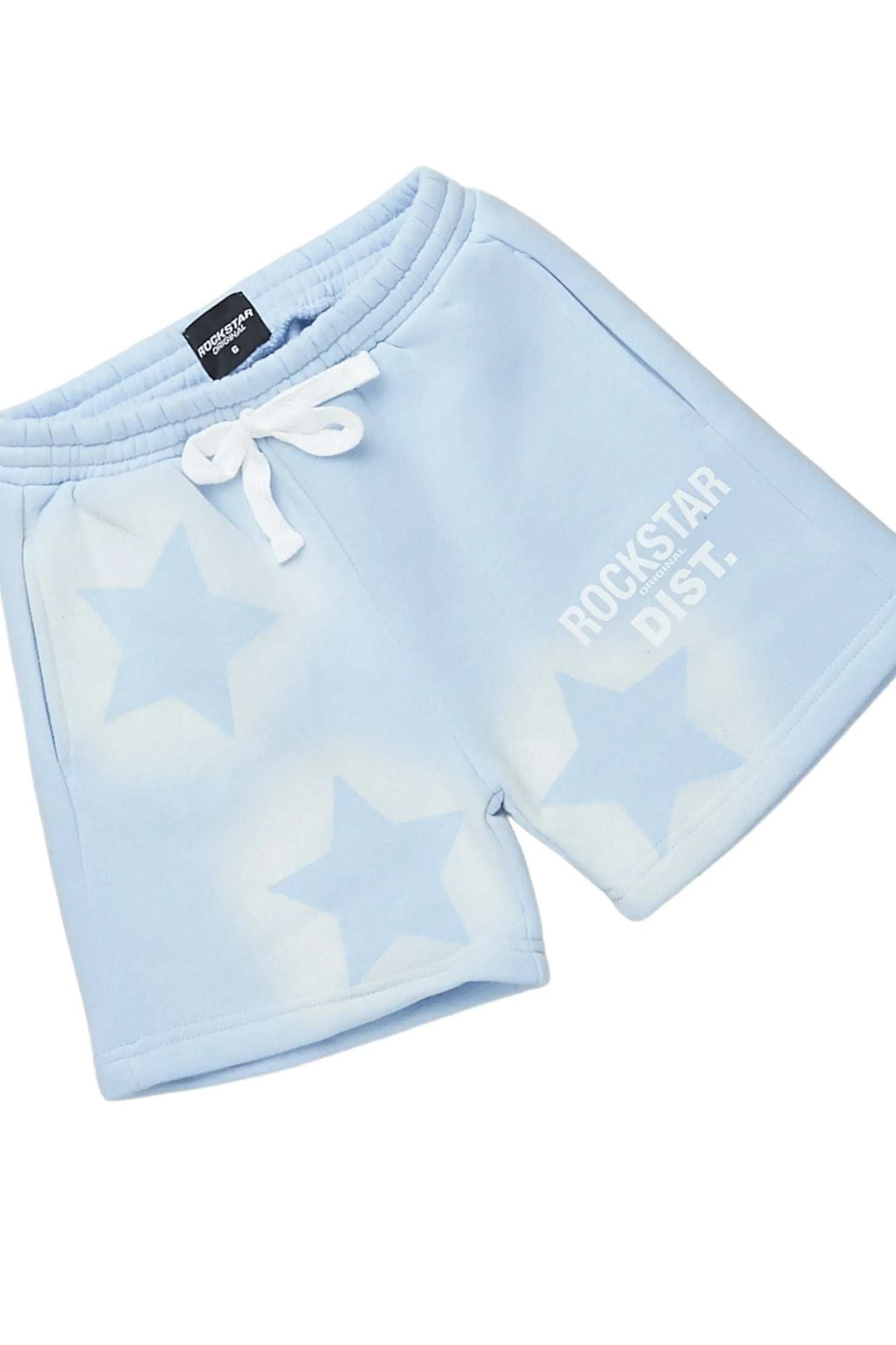 Girls Dally Light Blue Crop Top Short Set