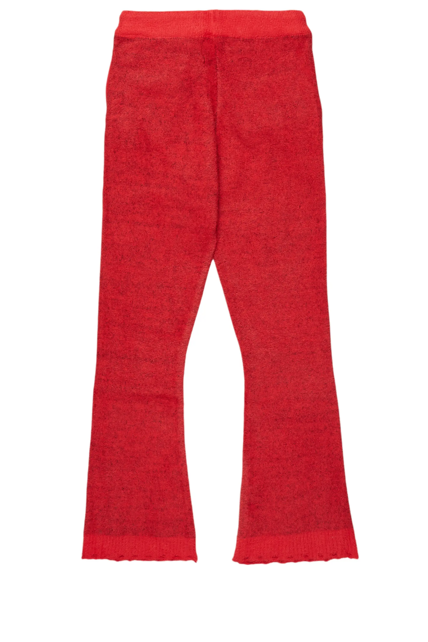 Boys Keve Red Knitted Mohair Flare Sweat Pant