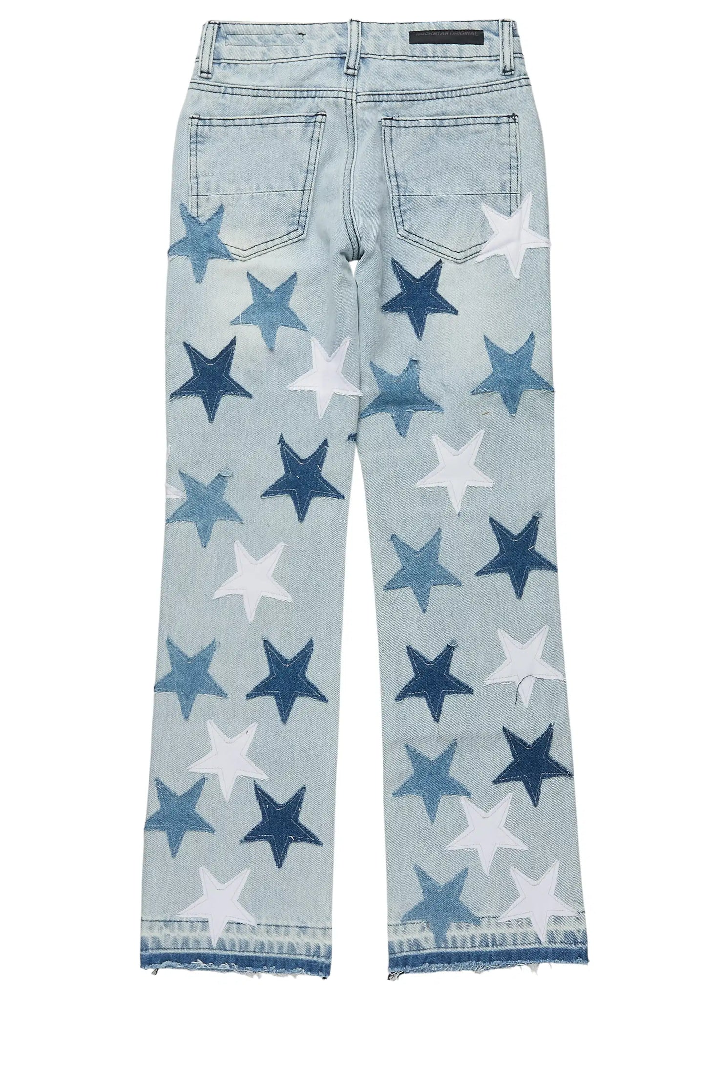 Boys StarLane Light Blue Stacked Flare Jean