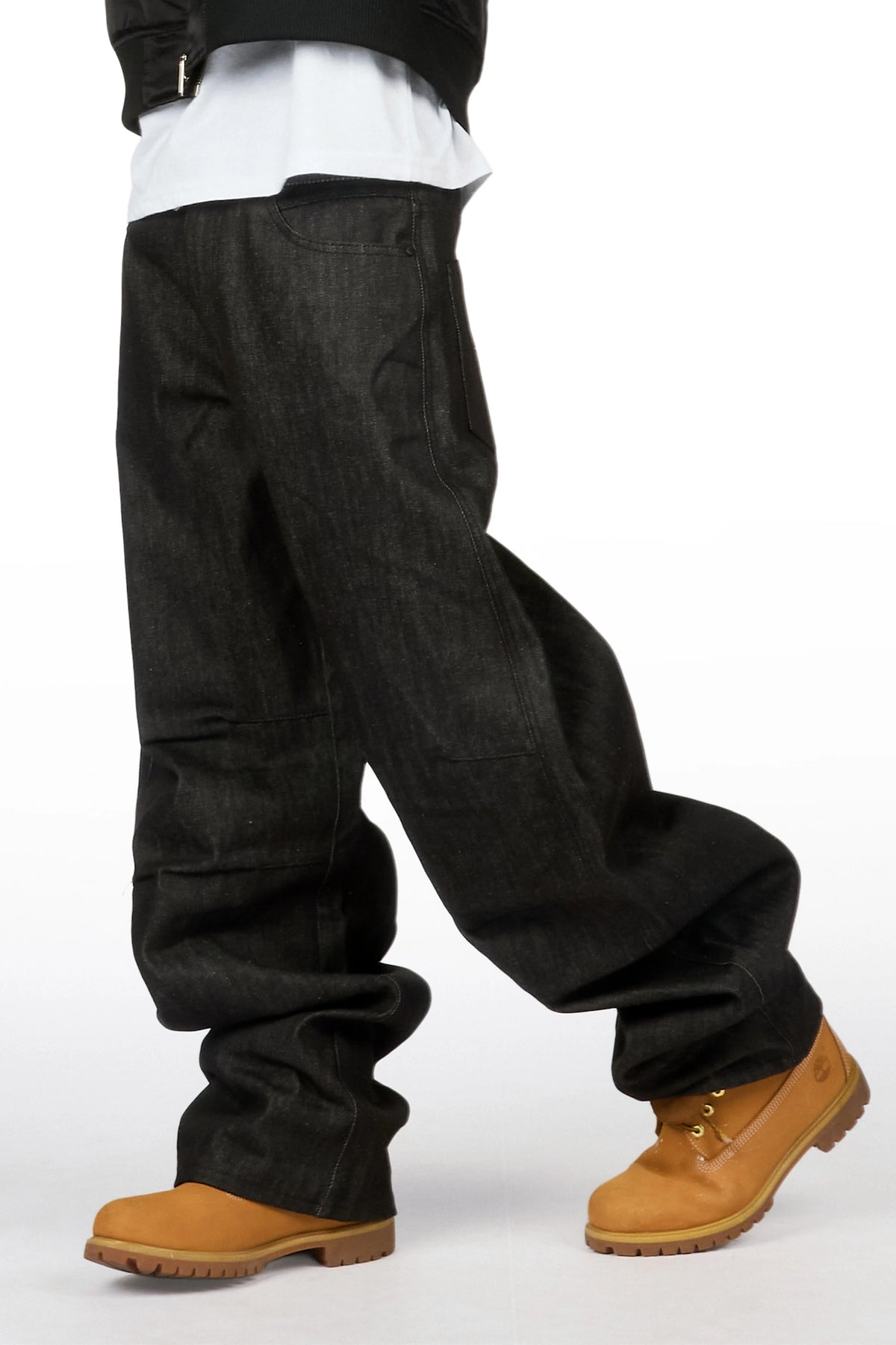 Fame Raw Black Barrel Fit Jean