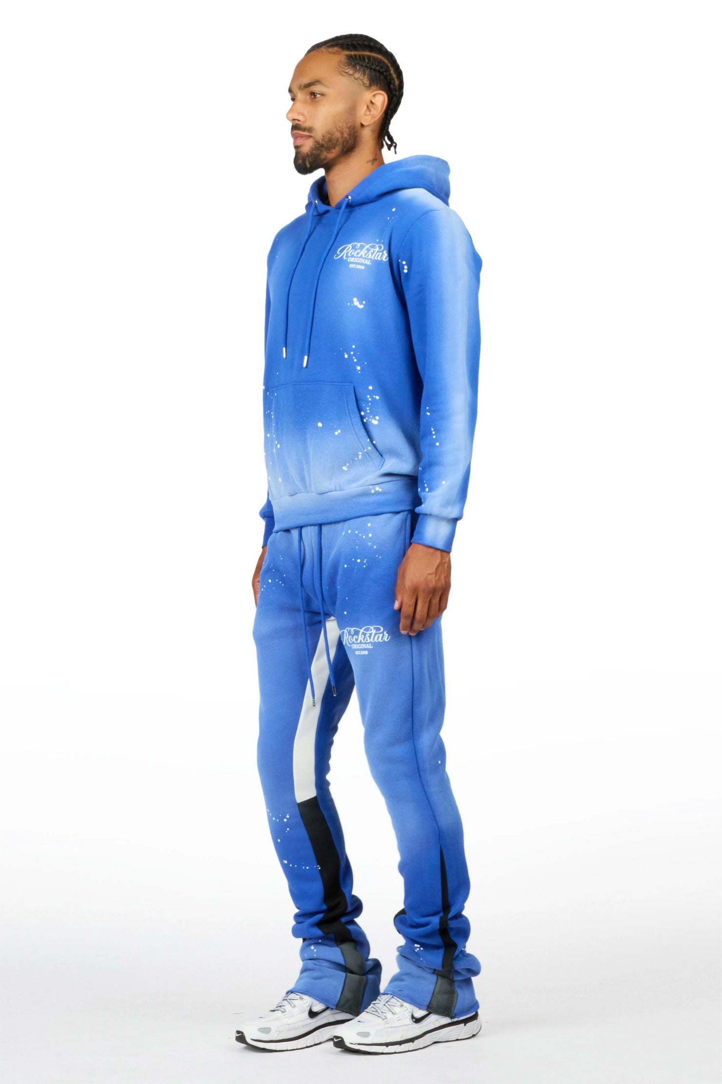Rafter 2.0 Royal Blue Hoodie/Stacked Flare Track Set