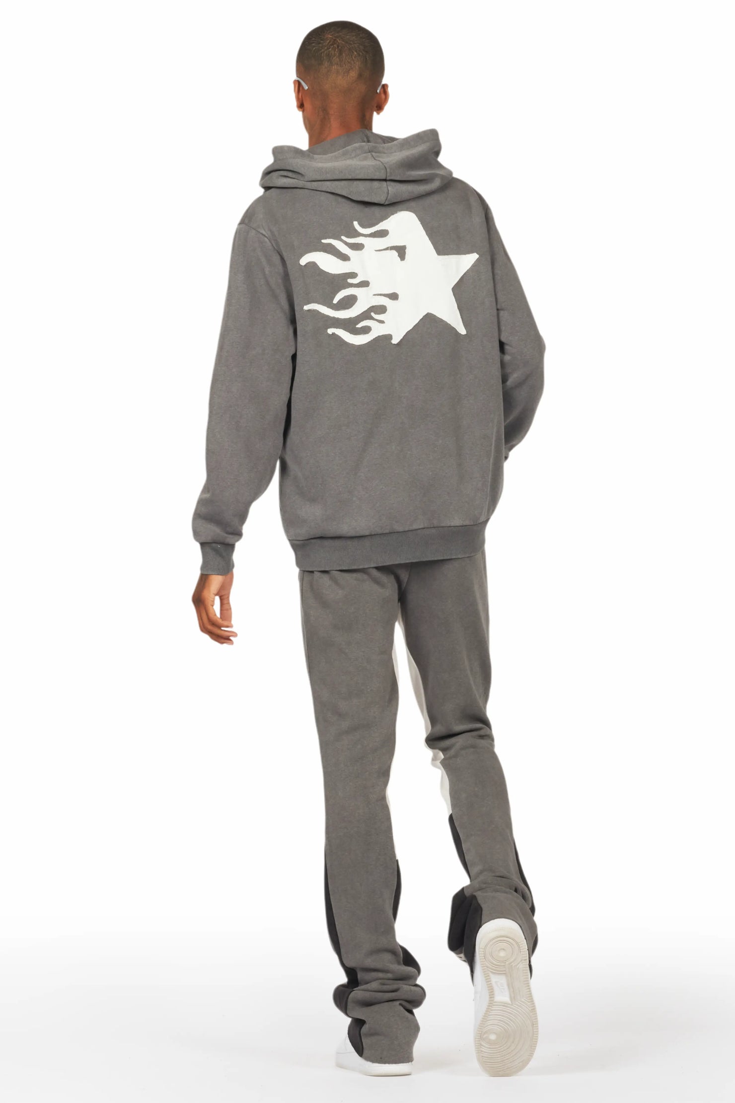 Pluton Charcoal Patchwork Stacked Track Set