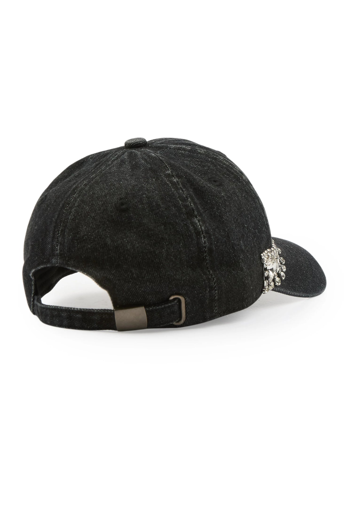 Alishaa Black Rhinestone Trucker Hat