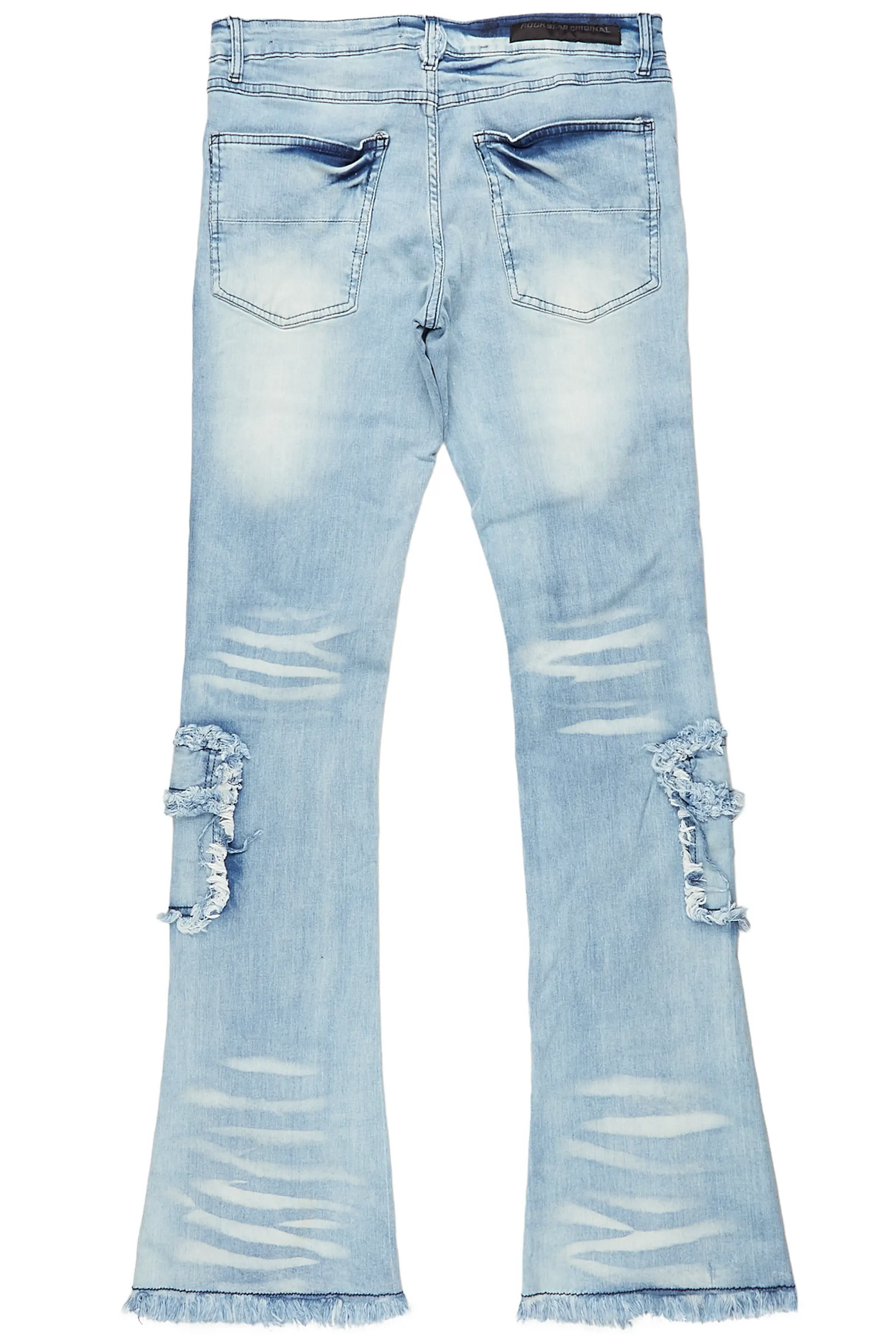 Savino Blue Stacked Flare Cargo Jean