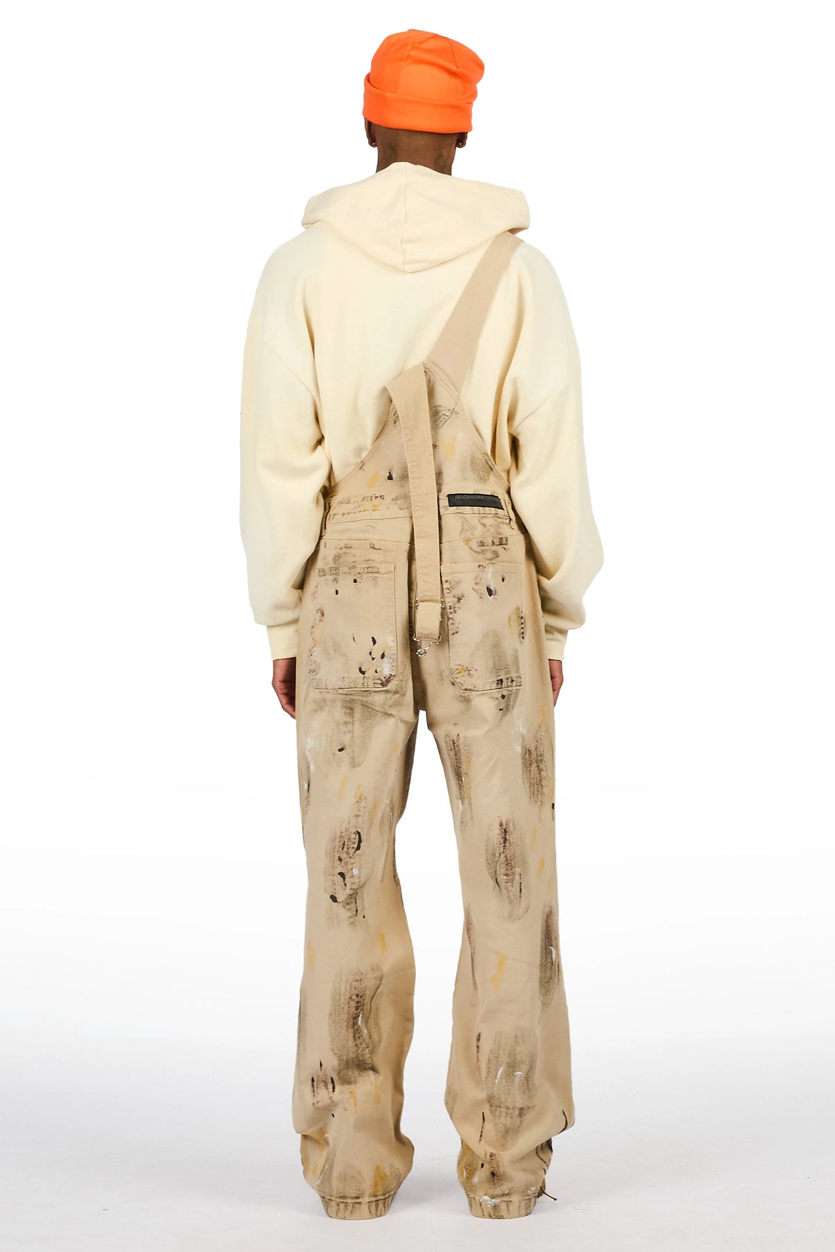Fustier Beige Painter Denim Overall