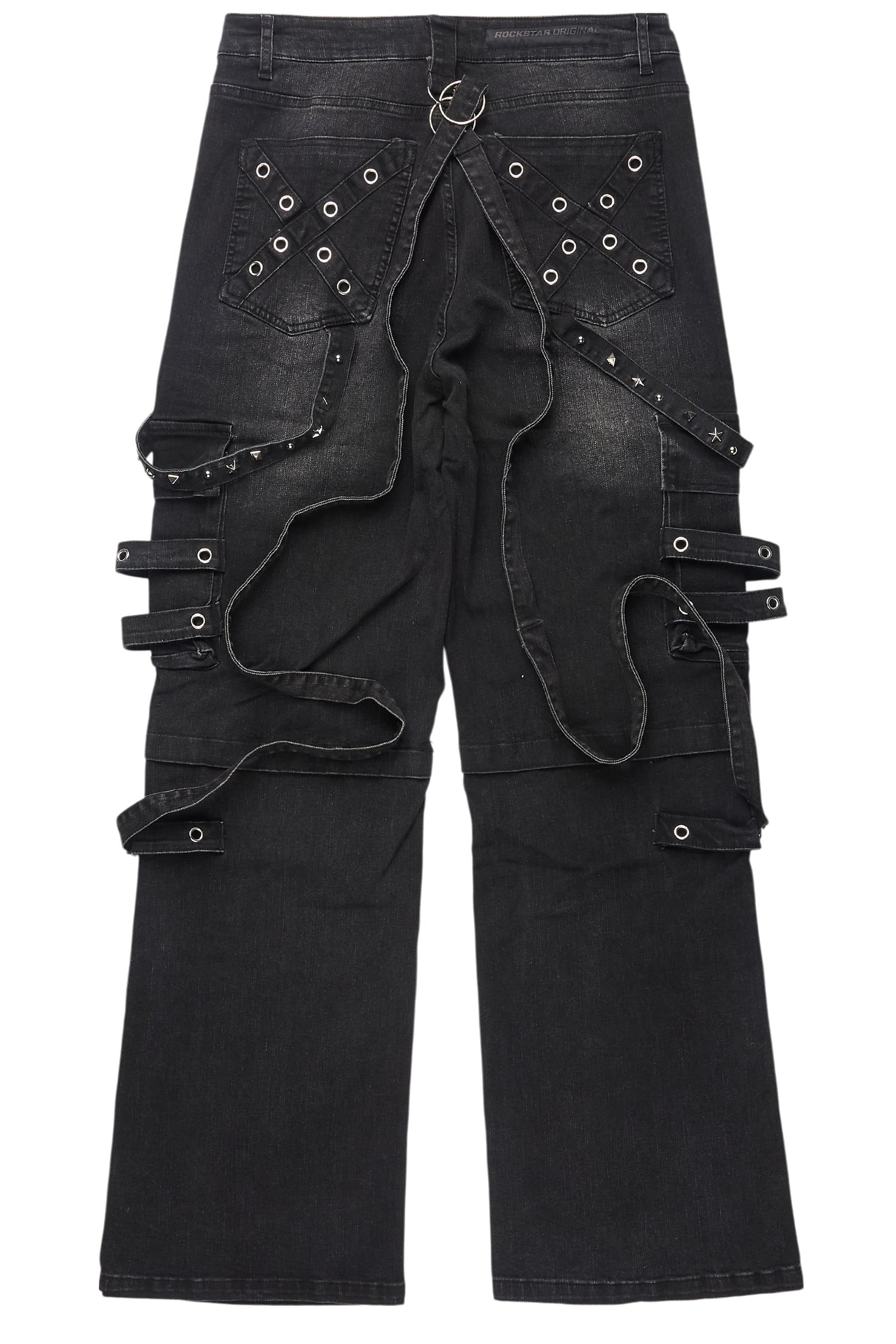 Nealon Black Baggy Cargo Fit Jean