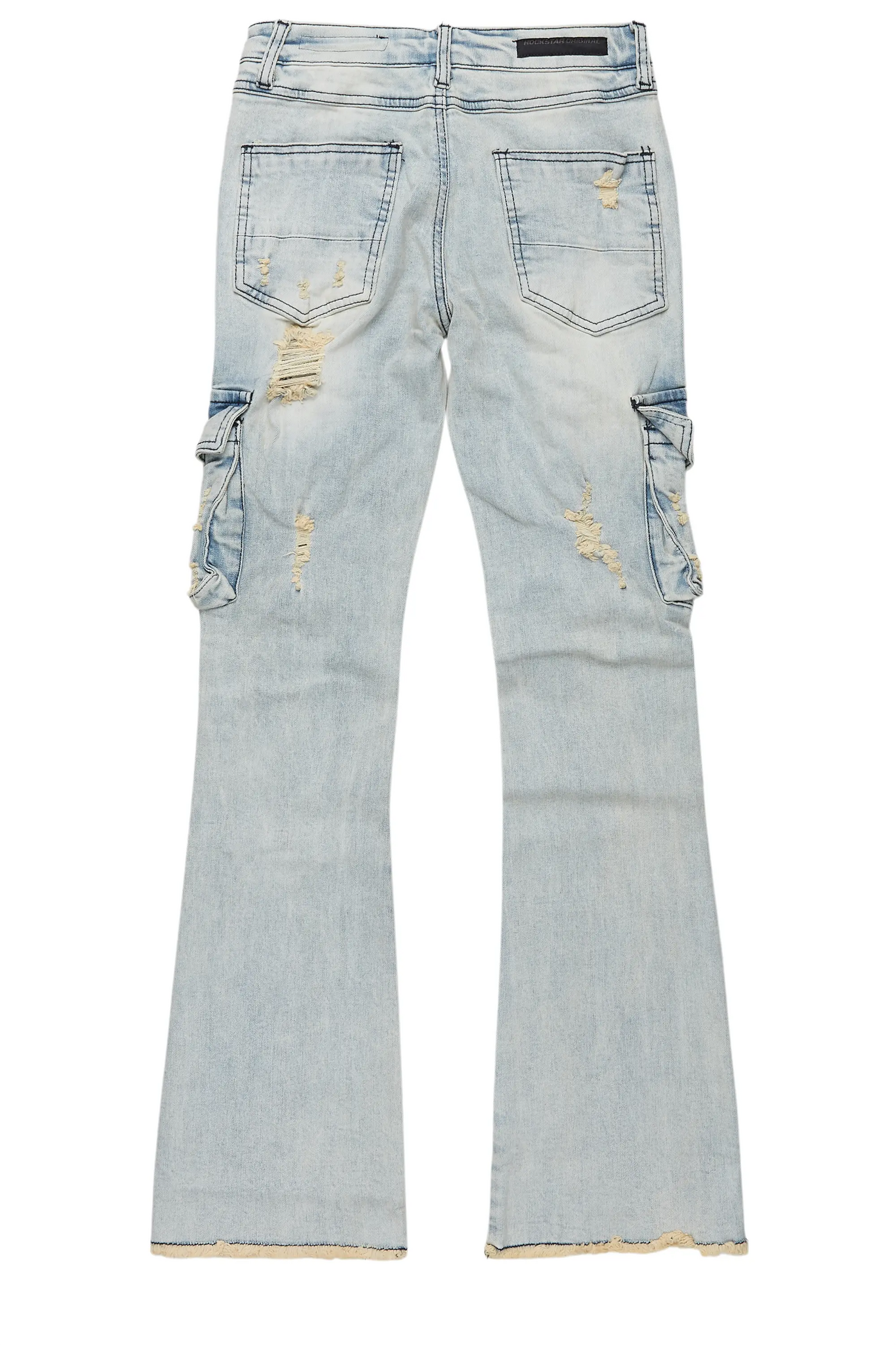 Boys Adalee Blue Stacked Flare Jean