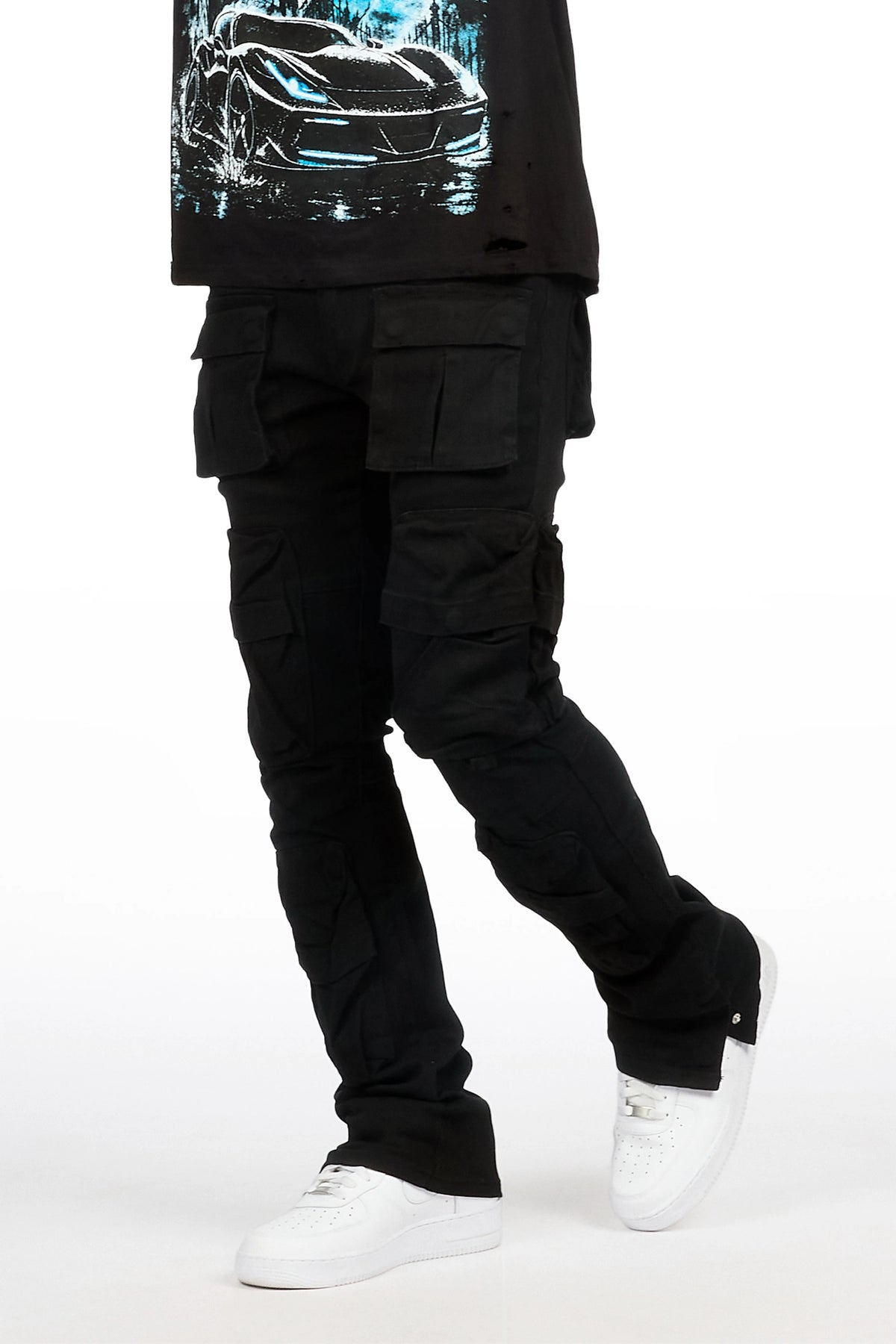 Shepard Black Cargo Skinny Fit Jean
