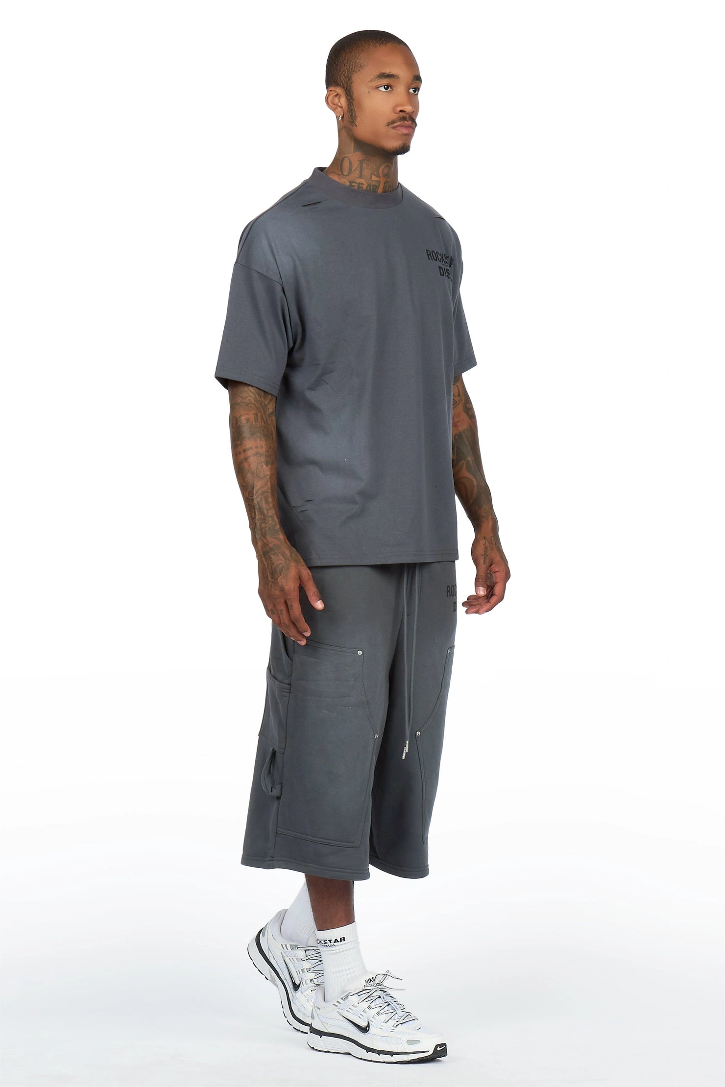 Finn Grey T-Shirt Jort Set