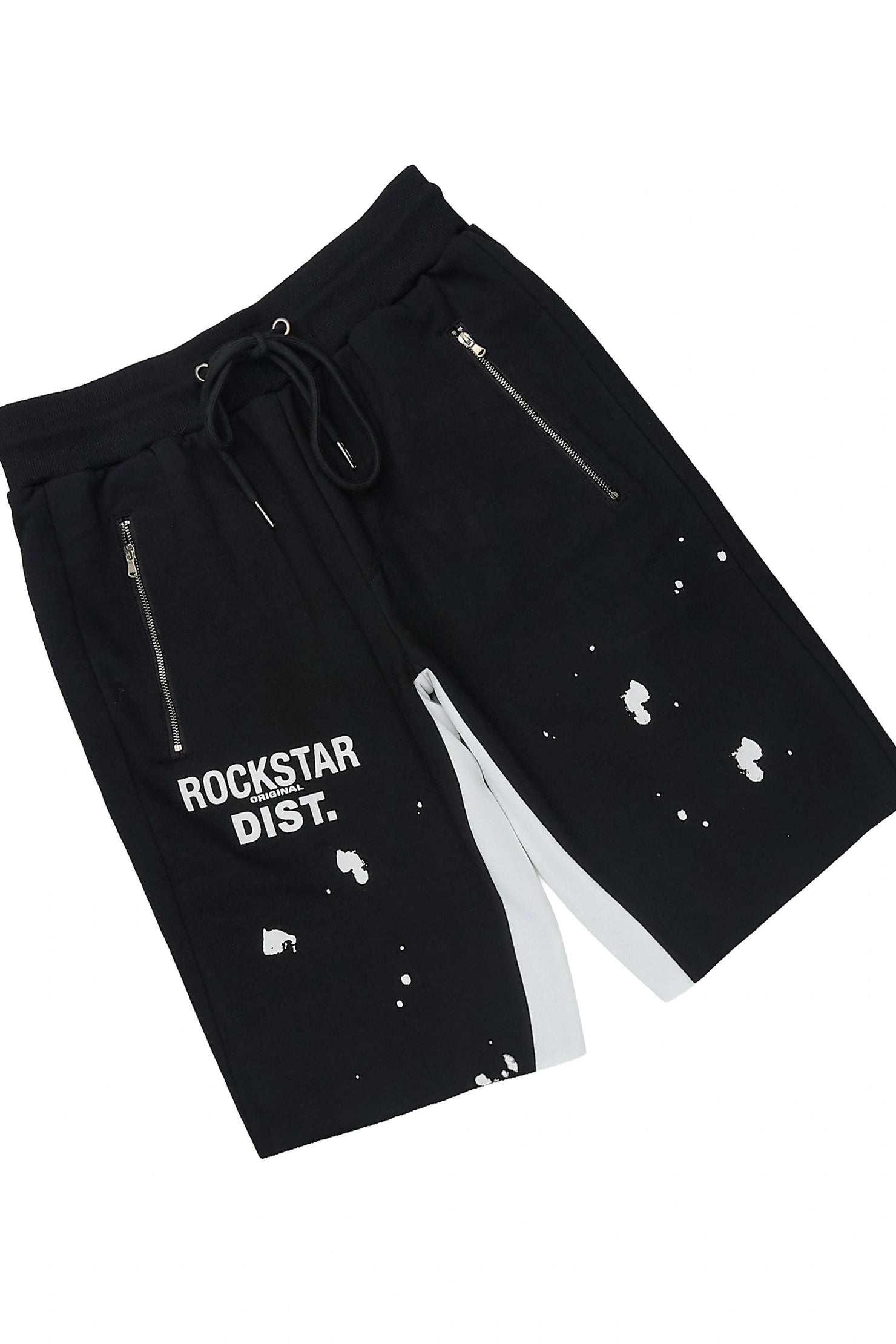 Raffer 3.0 Black Cut Sleeve Hoodie Short Set