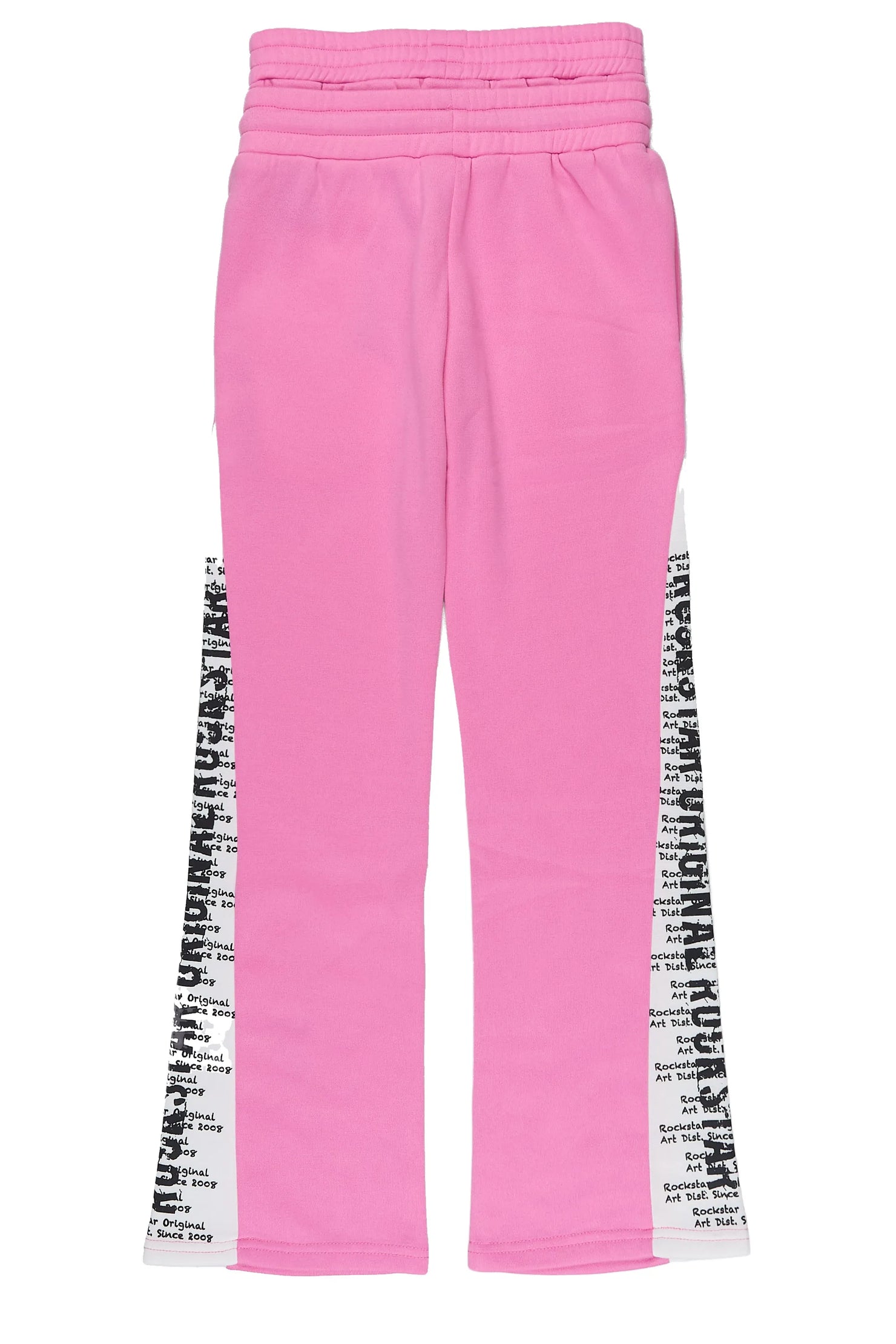 Girls Ajayla Pink Double Waisted Baggy Track Pant