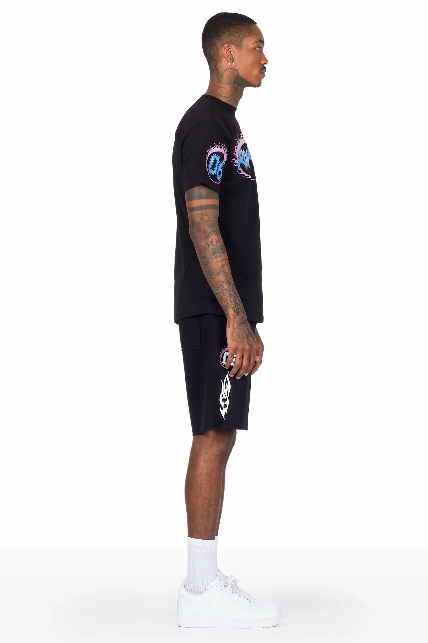 Draven 2.0 Black T-Shirt Short Set