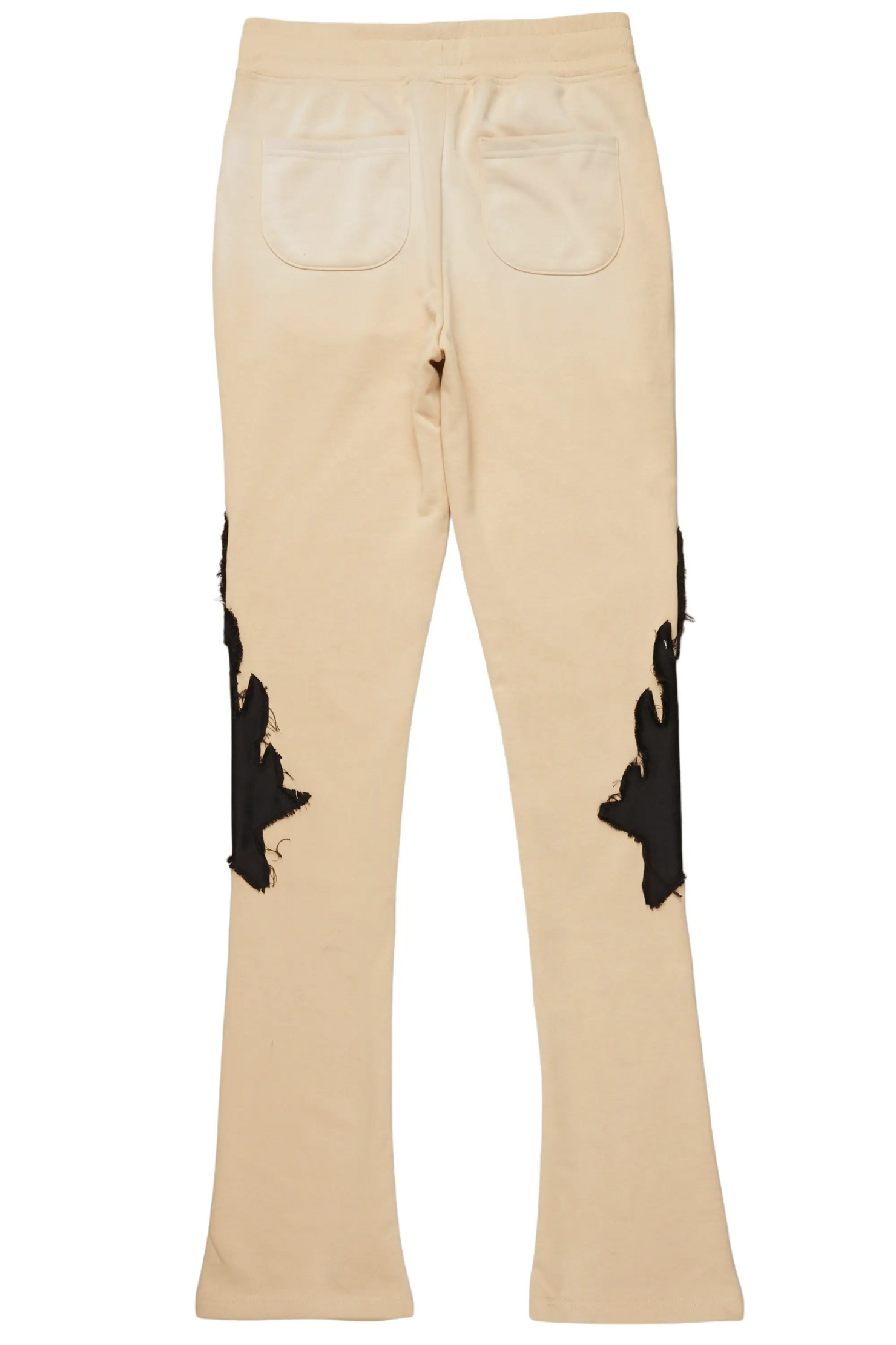 Lonny Beige Graphic Stacked Flare Pant