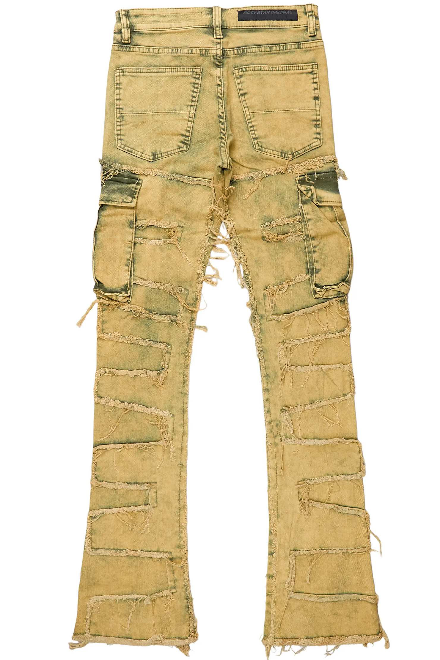 Slater Yellow Stacked Flare Jean