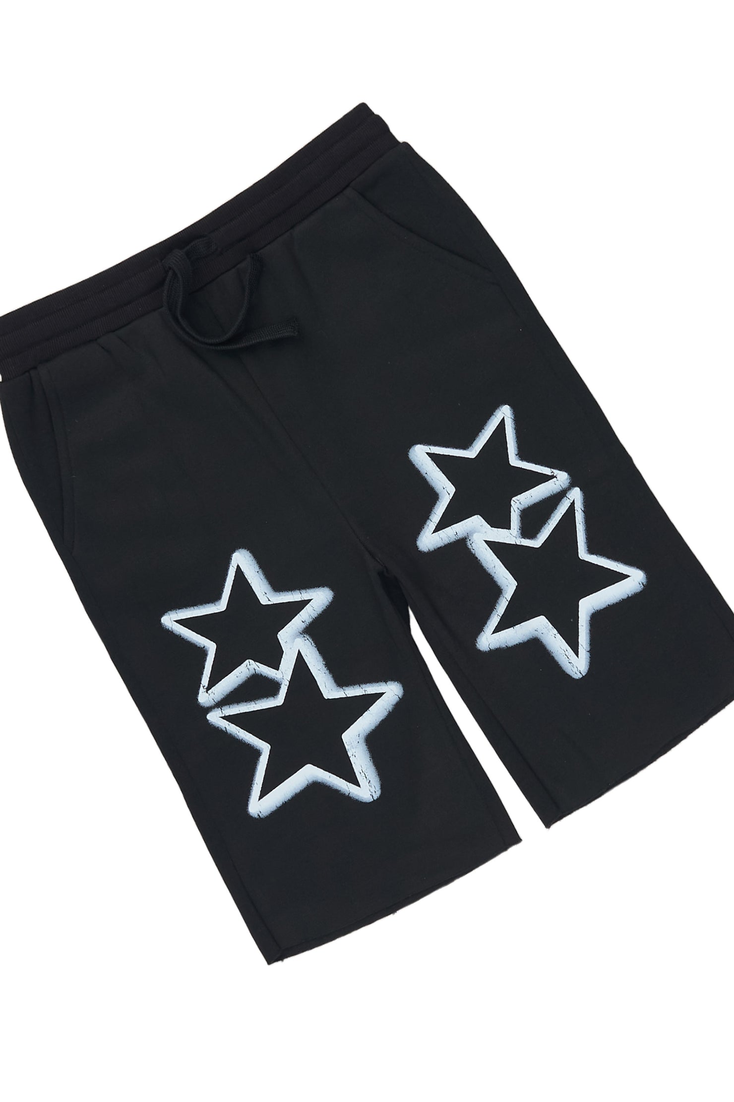Boys Brayix Black/Black L/S T-Shirt Short Set