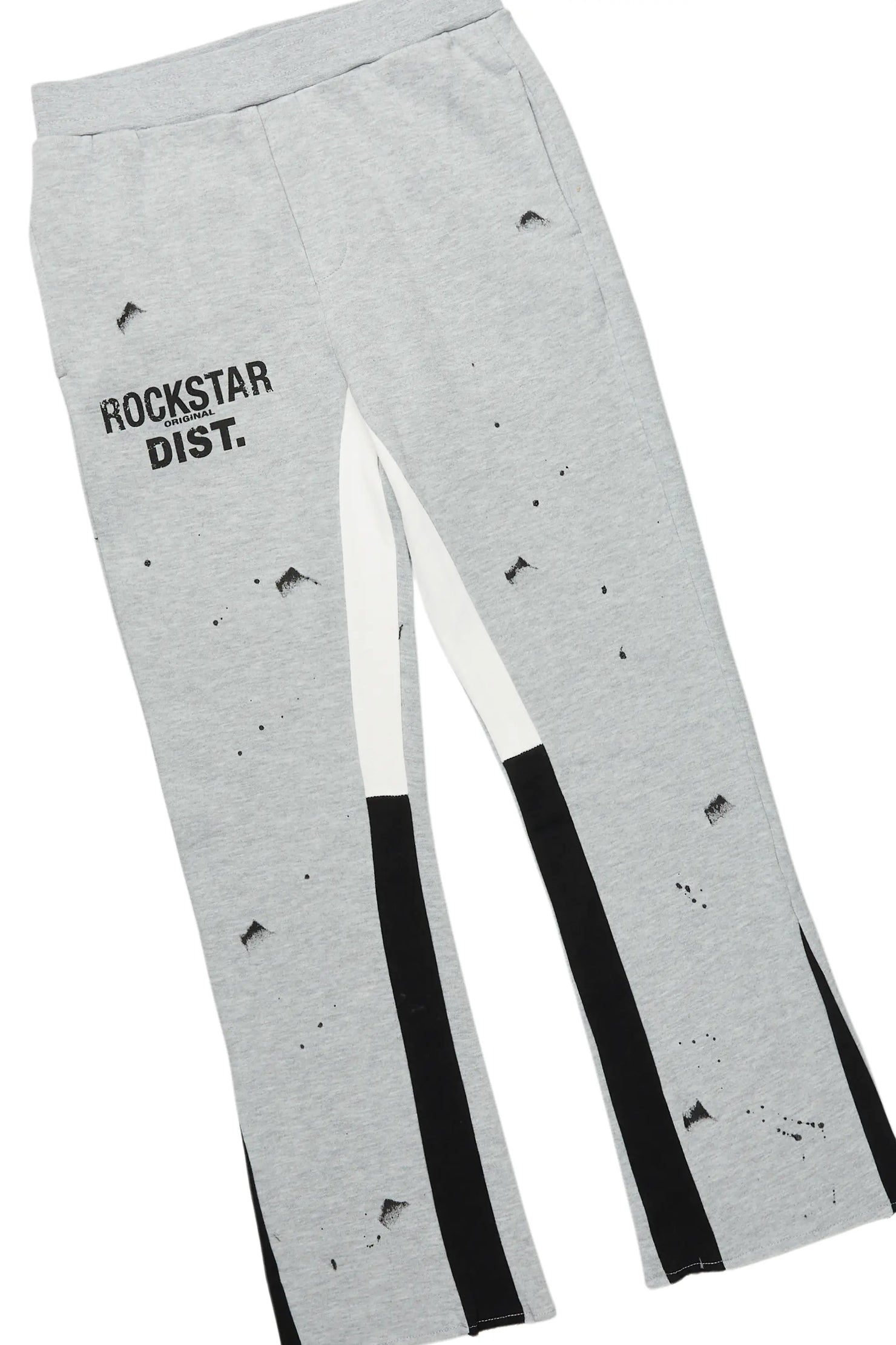 Boys Raffer Grey/Black Stacked Pant Set