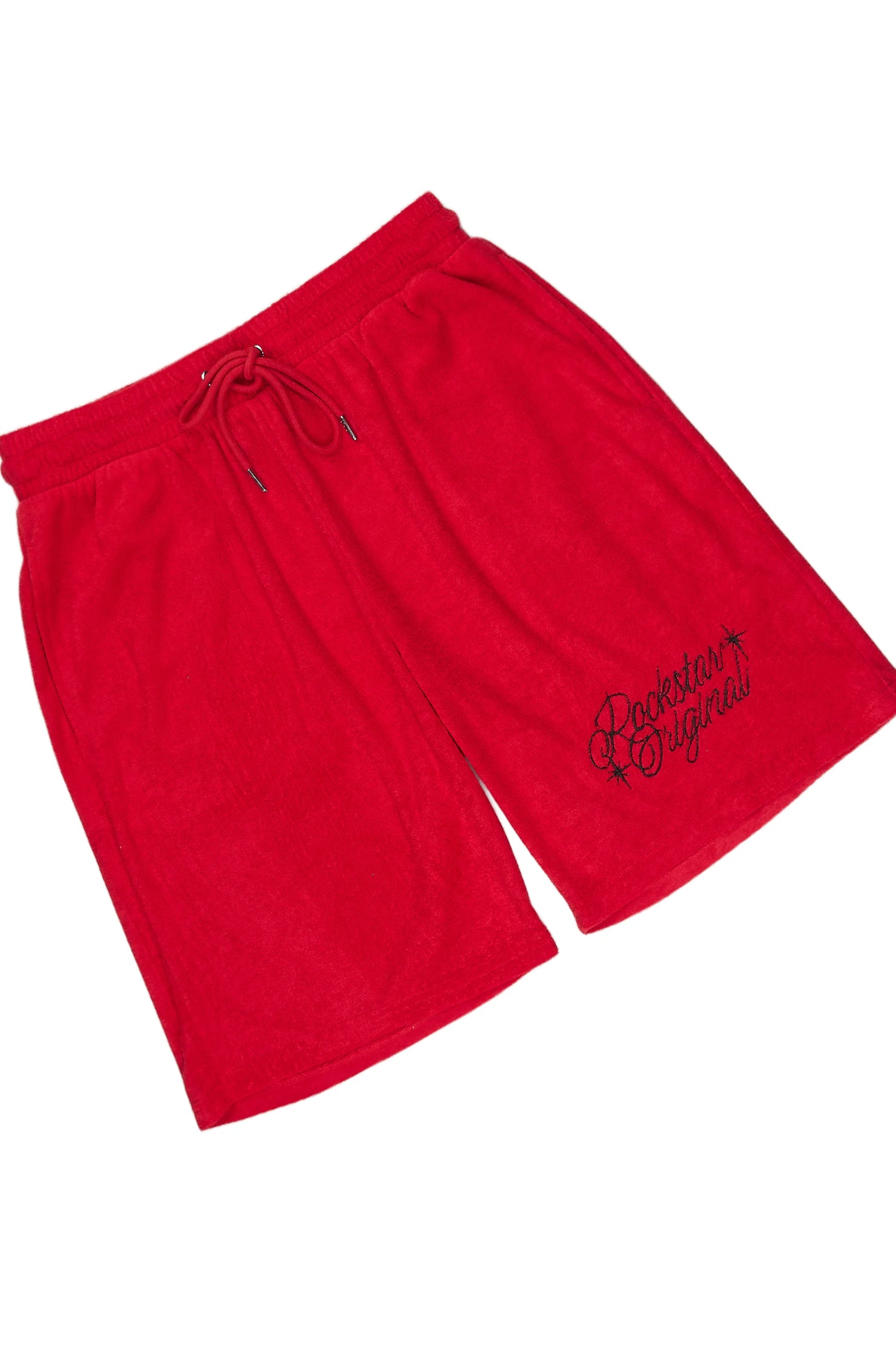 Hirsh Red Button Down Shirt/Short Set