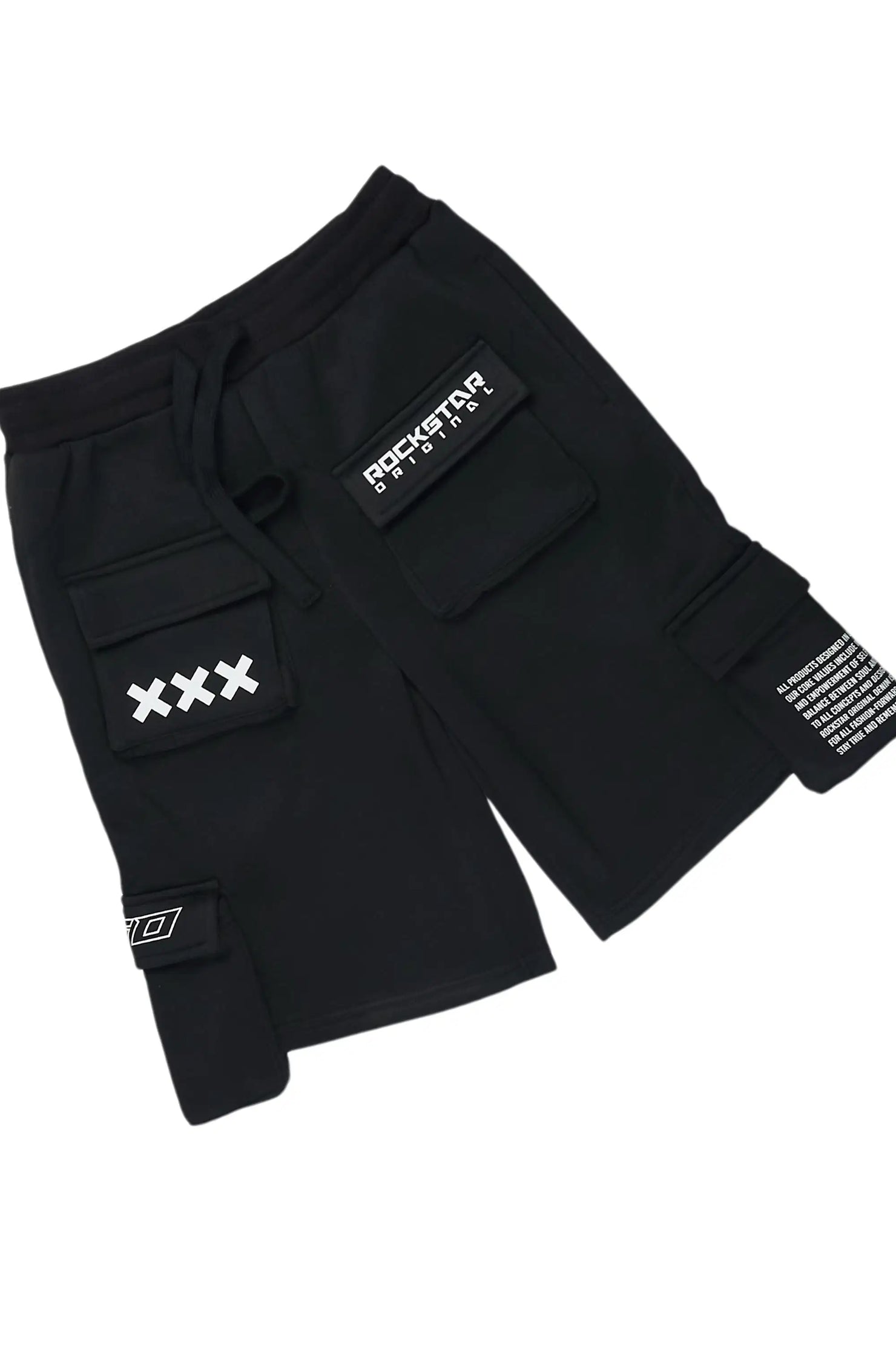 Boys Natan Black Cargo Short Set