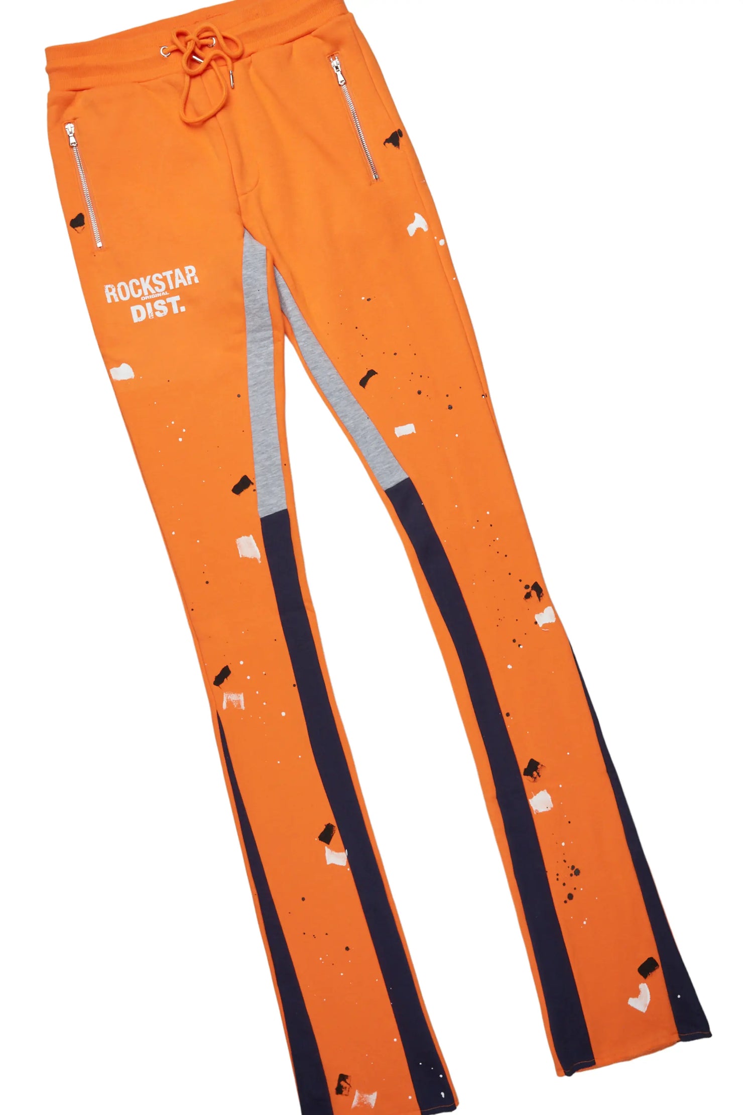 Scottie Black/Orange T-Shirt/Super Stacked Flare Track Pant Set