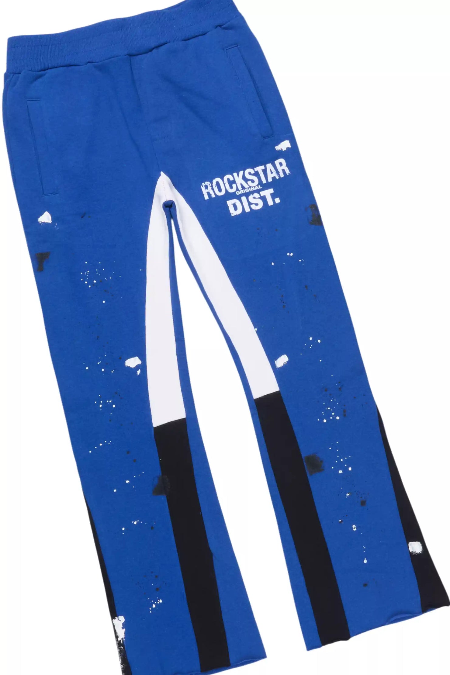 Boys Scottie Royal/White Stacked Flare Track Set