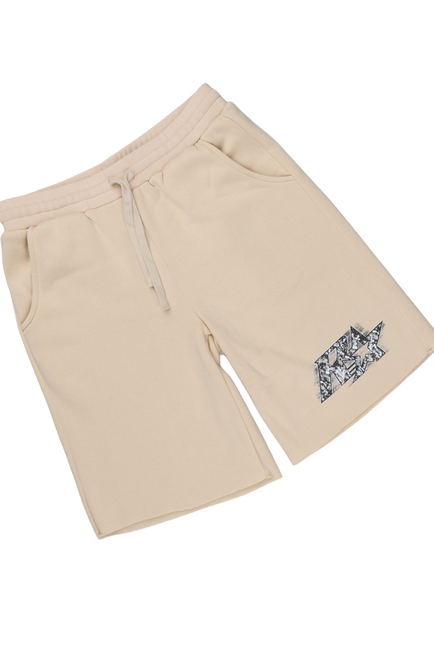 Boys Byson Beige Hoodie Short Set
