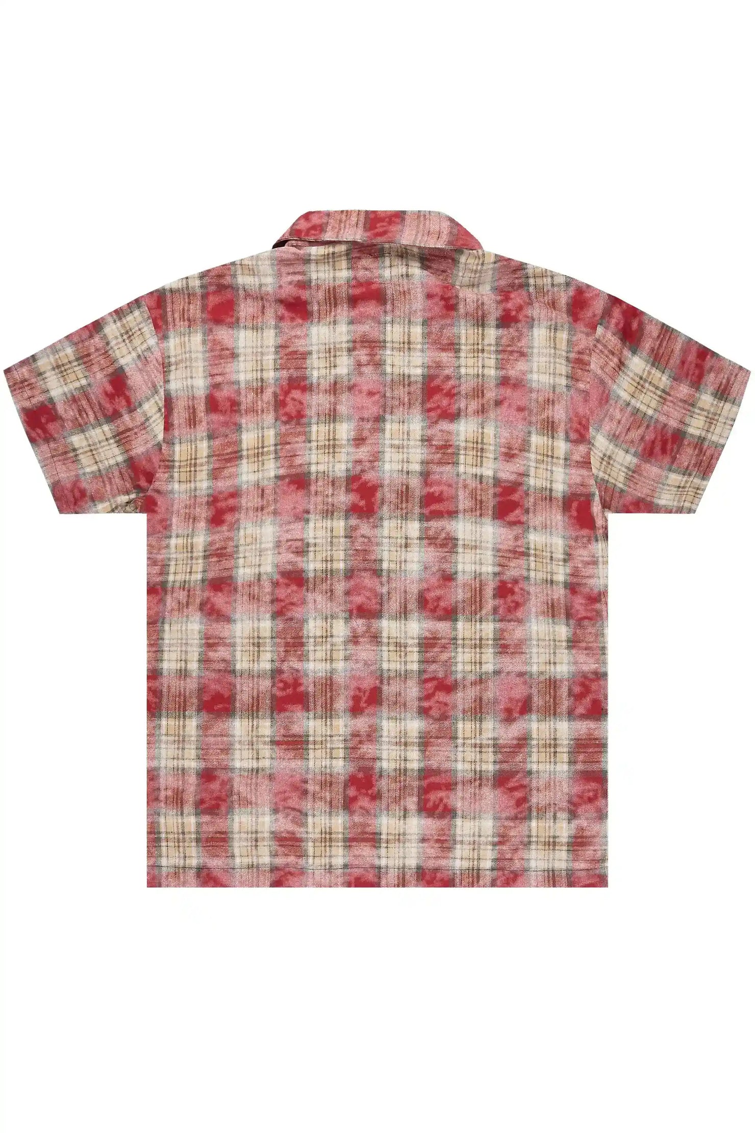 Emre Red Flannel Short Sleeve Shirt