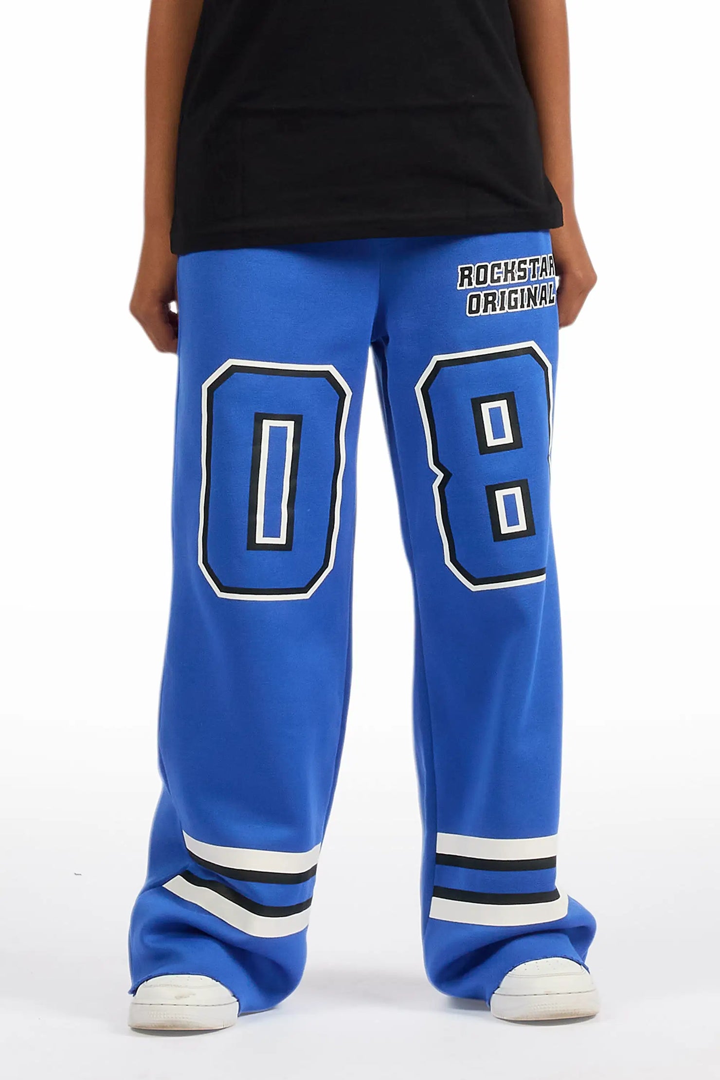 Boys Lenayh Royal Blue Baggy Track Pant
