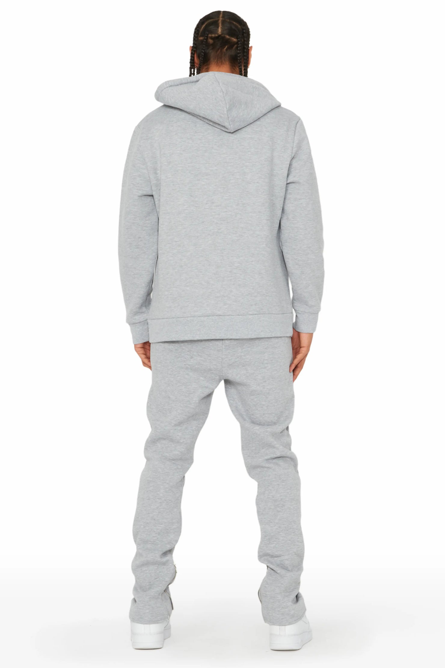 Lynden Heather Grey Slim Fit Track Set